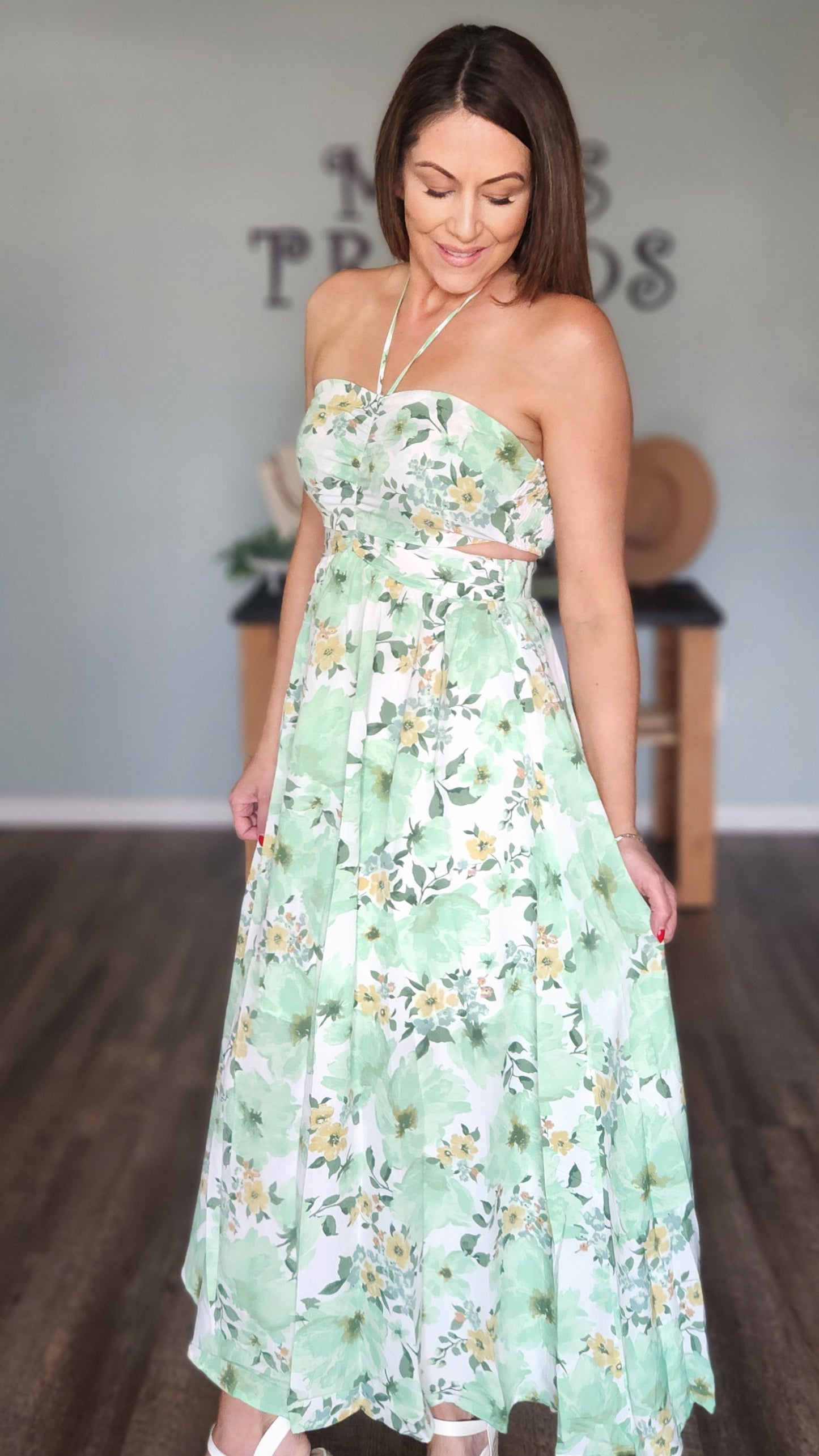 Embrace The Elegance and Fun-White/Green/ Yellow