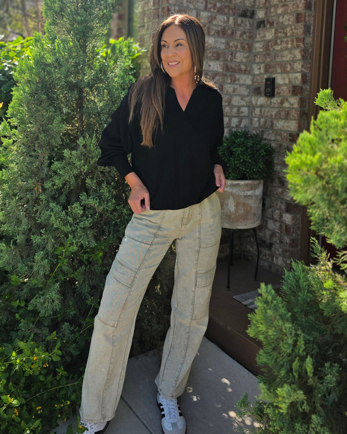 The Modern Utility Denim Pants- Light Olive