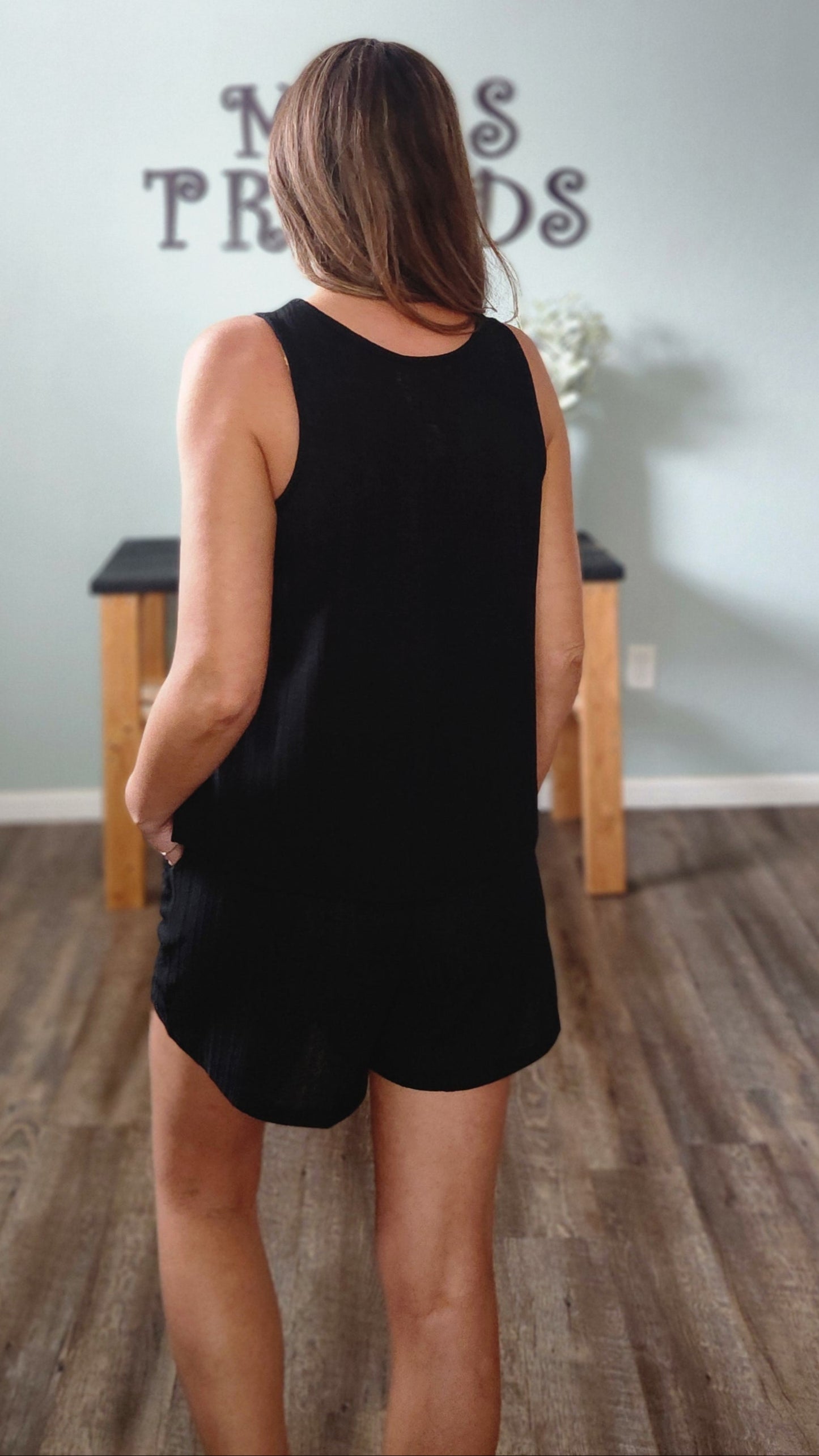 The Breezy Bliss Lounge Set-Black
