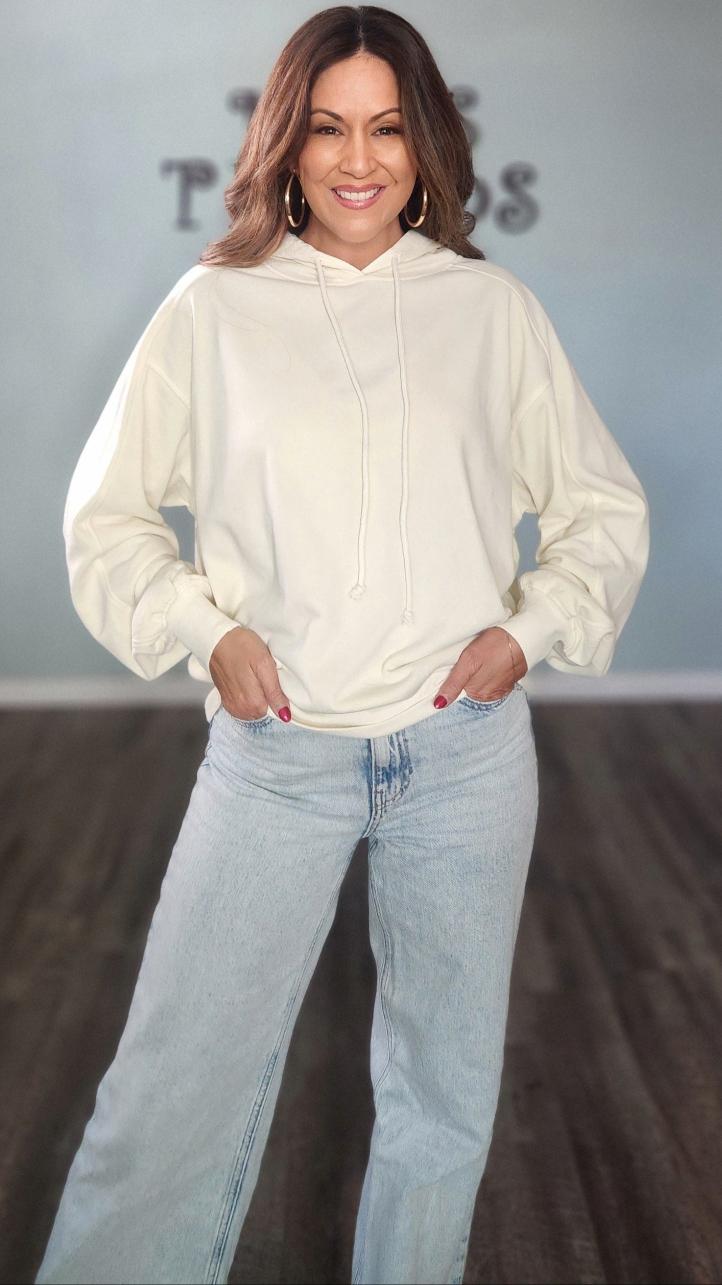 Pure Comfort Hoodie-Ivory