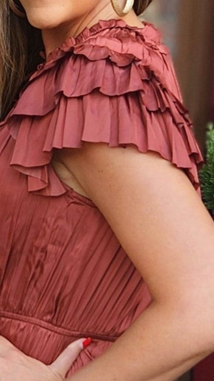 🖤 Reset by Jane-Kiana Dress-Rust