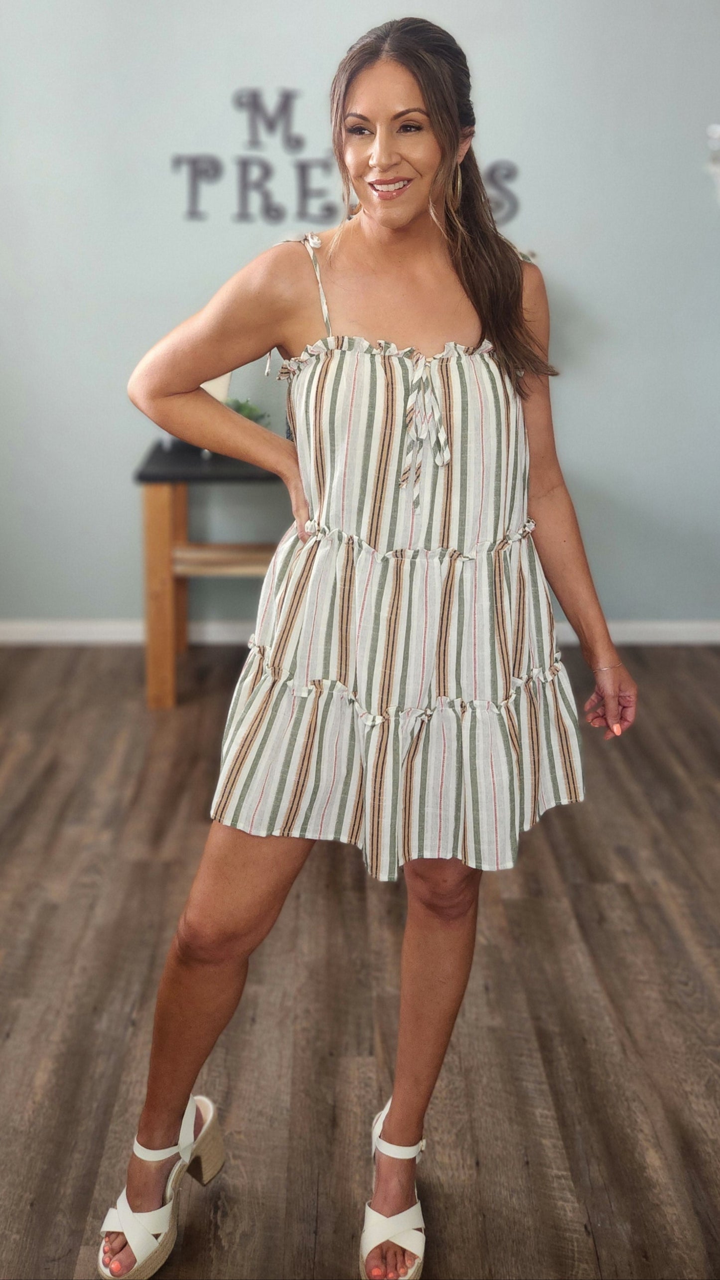 Sierra Striped Boho Dress