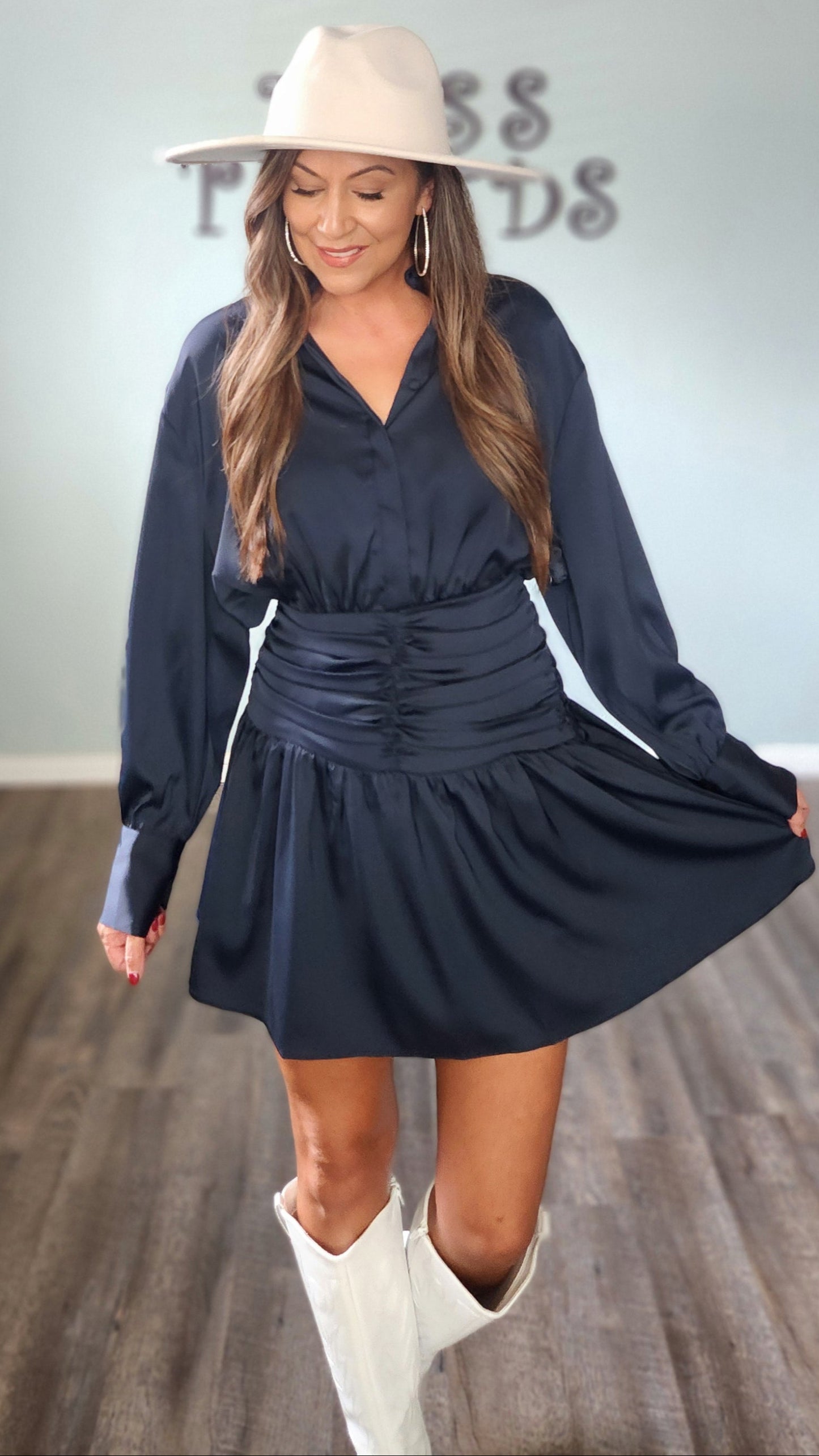 🖤 Reset by Jane Clarissa Dress- Navy