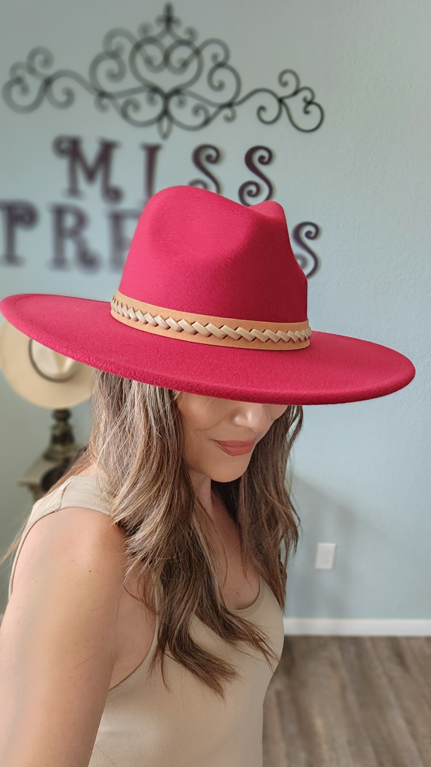Always Fab Hat-Red Burgundy