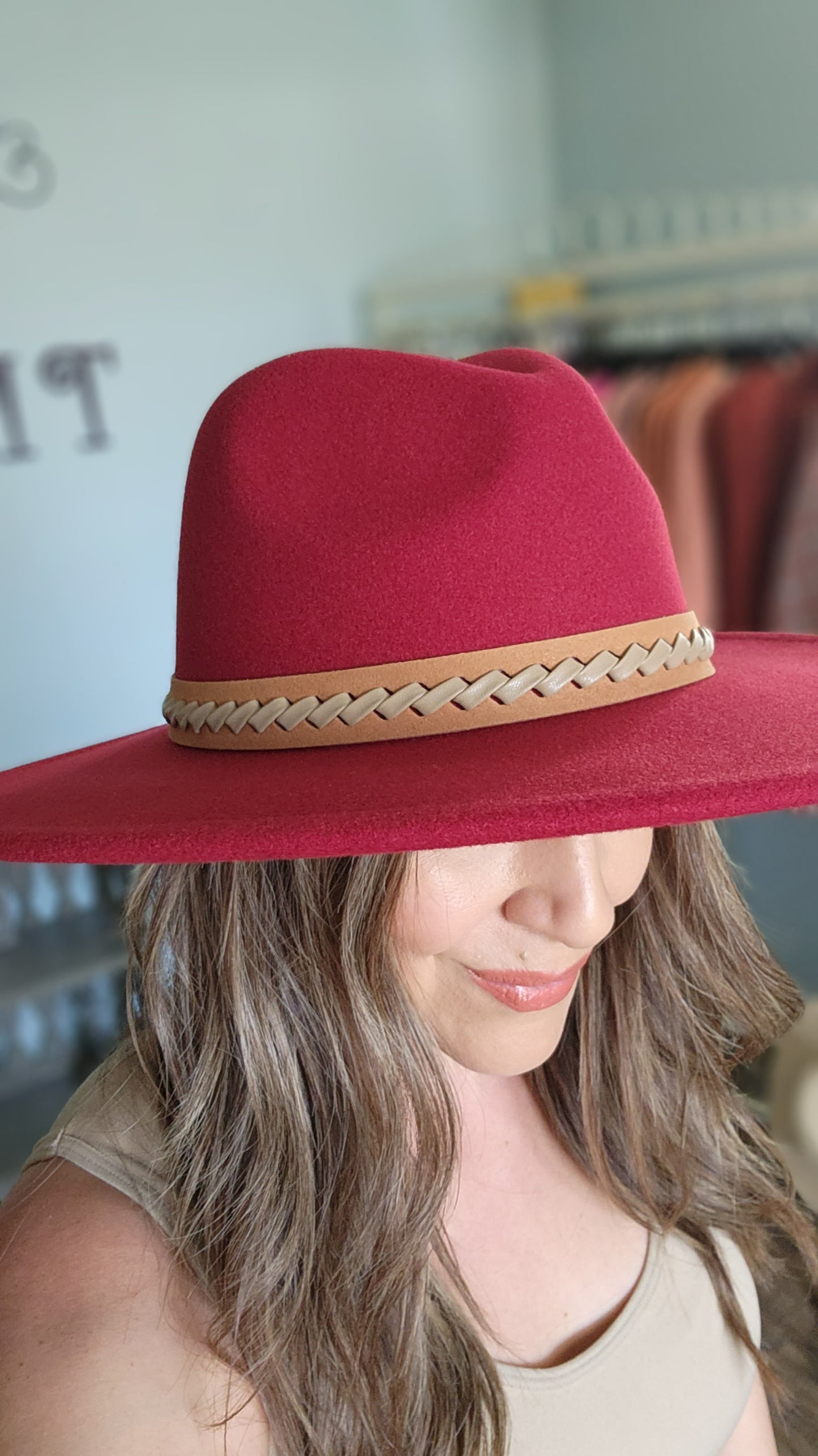 Always Fab Hat-Red Burgundy