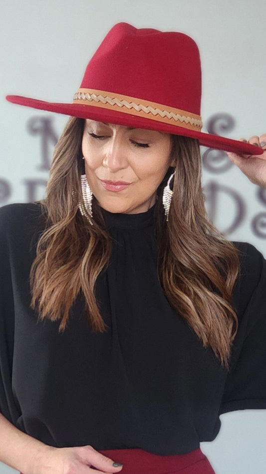 Always Fab Hat-Red Burgundy