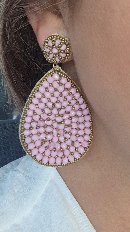 Main Attraction Earrings-Pink