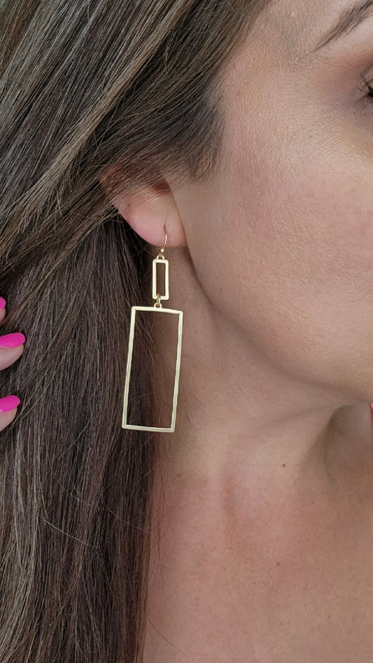 Stylish Yet Simple Earrings-Matte Gold