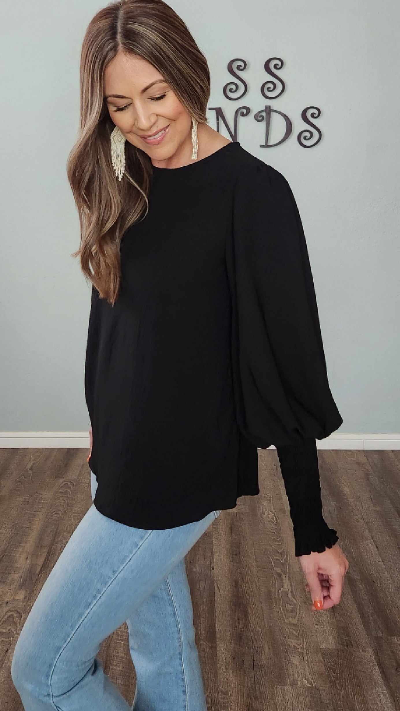 Easy To Love Top-Black