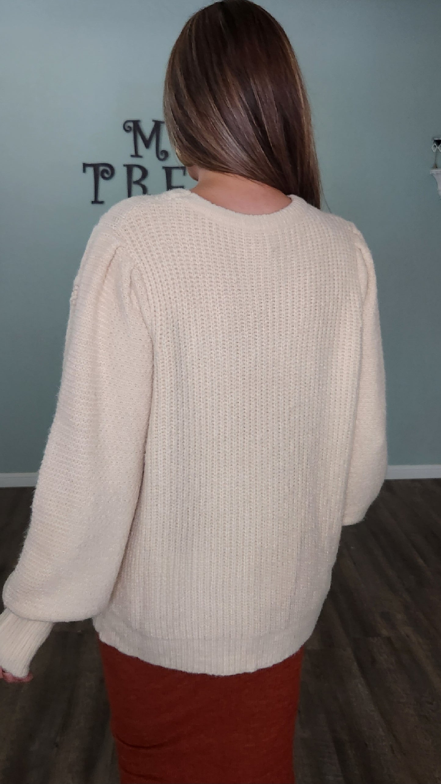 Never Stop Loving This Sweater-Cream