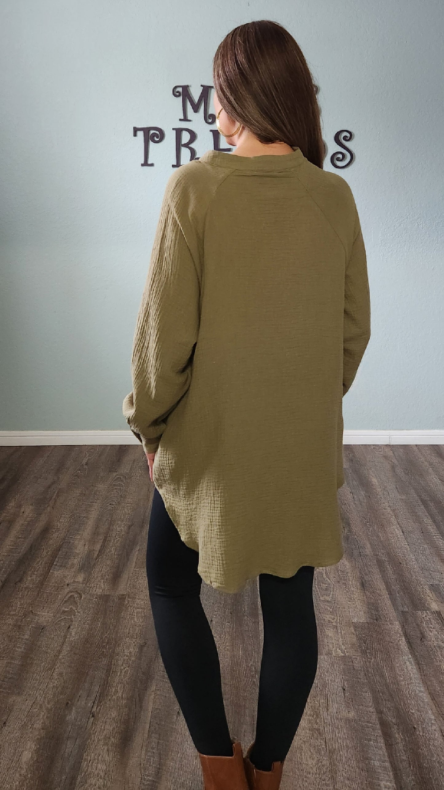 Incredibly Comfortable Tunic Top- Olive