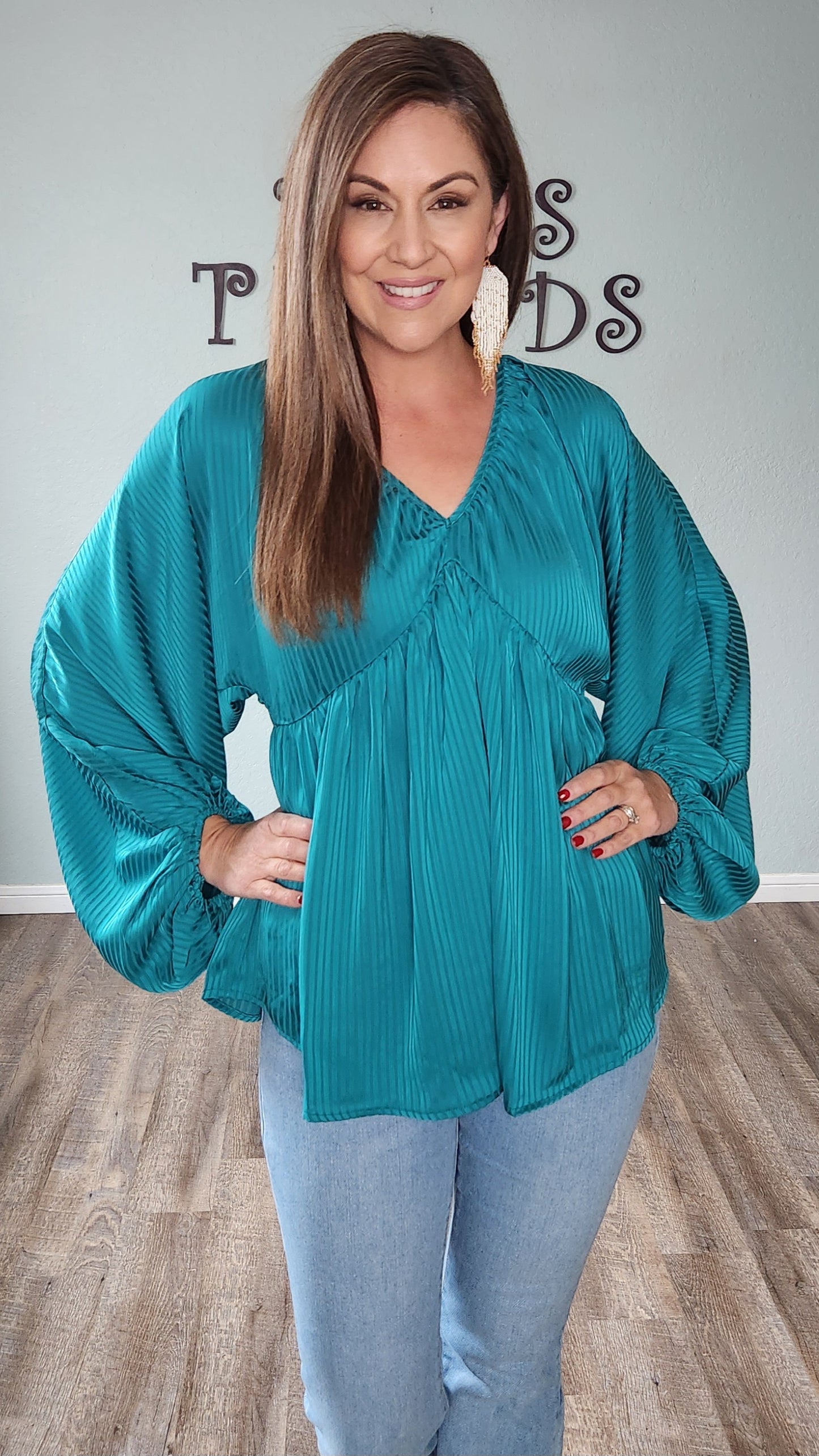 Show Stopping Blouse-Teal