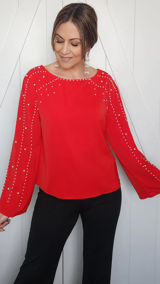 Keep Living In Love Top- Red