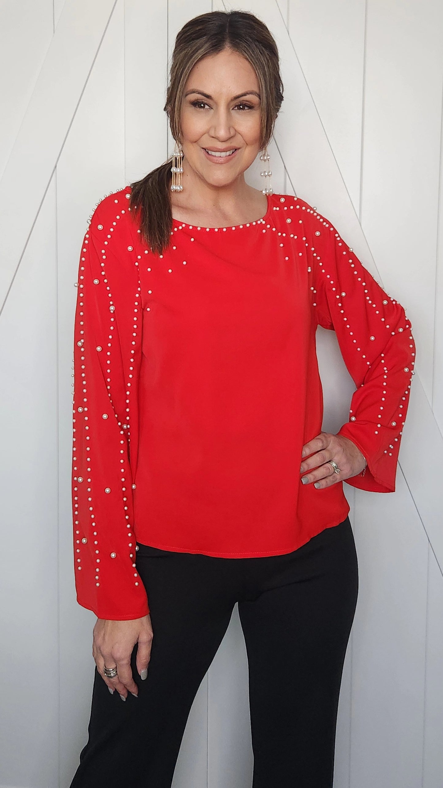 Keep Living In Love Top- Red