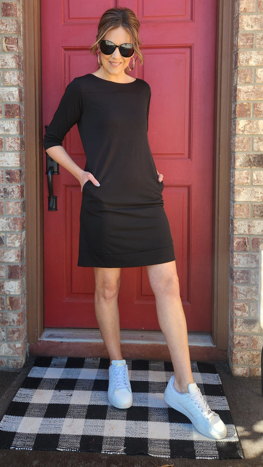 Classic With Comfort Dress-Black