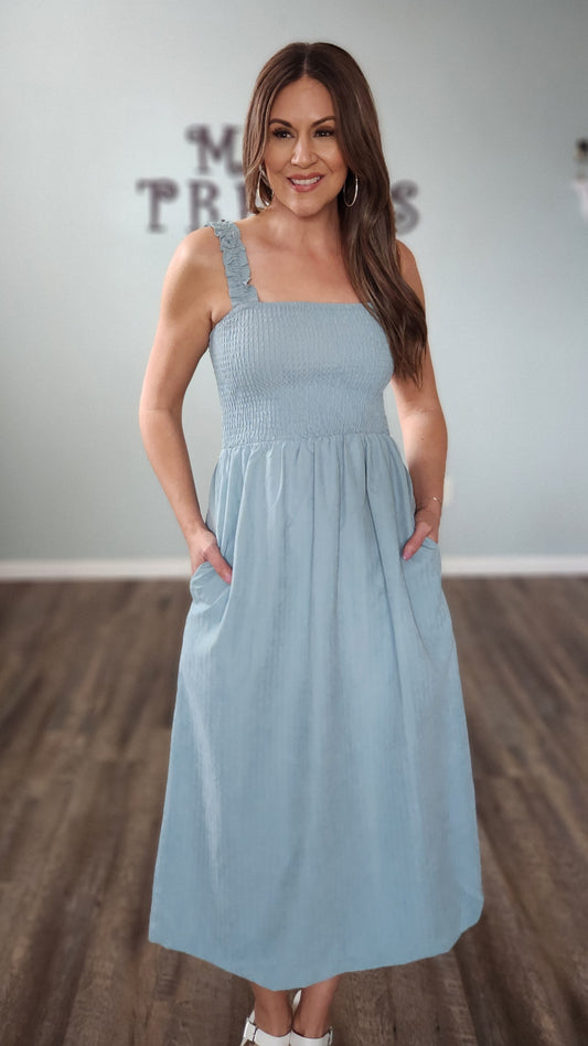 All About The Cuteness Dress- Ice Blue