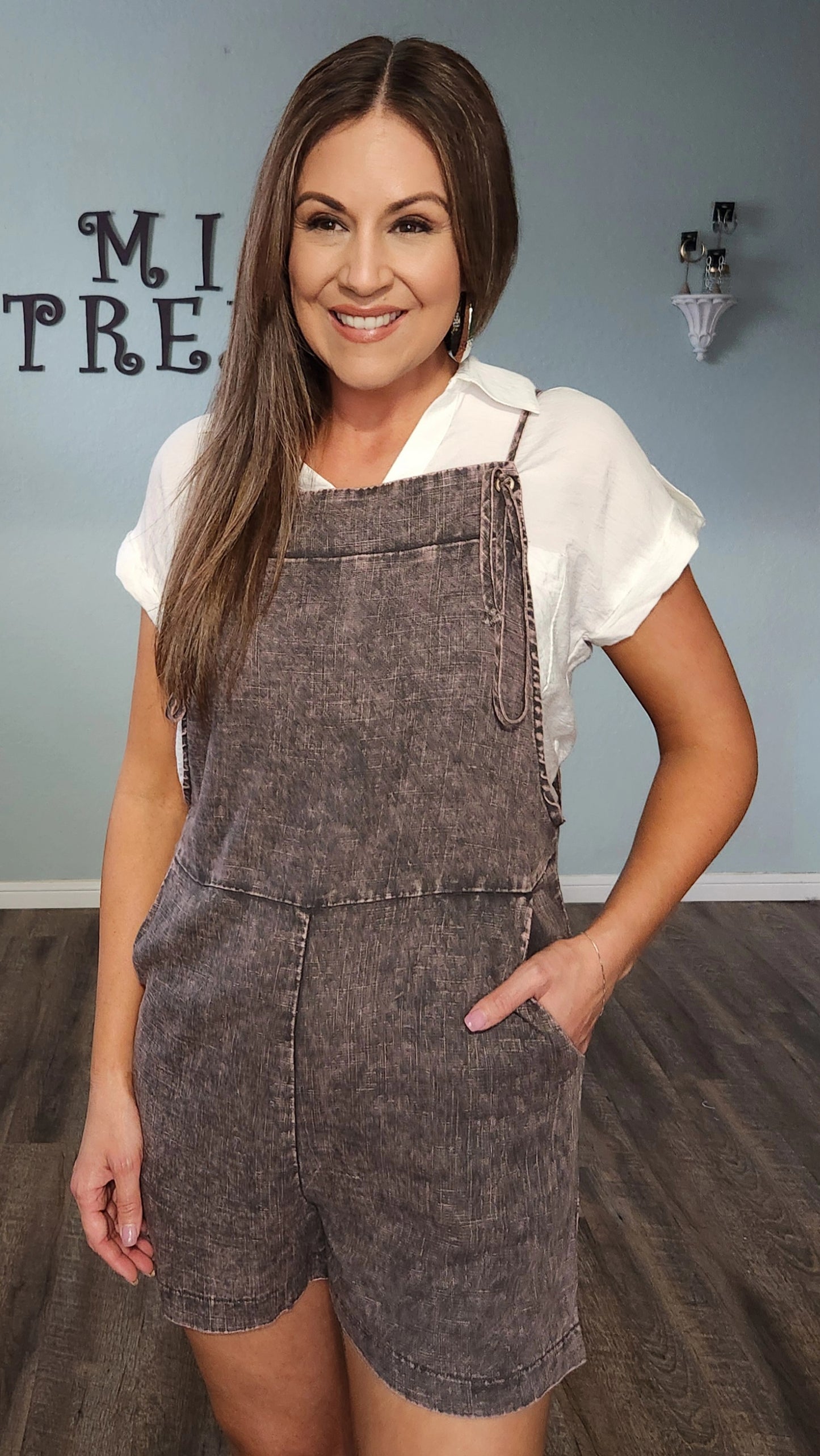 The Most Comfortable Romper Ever-Shaded Grey