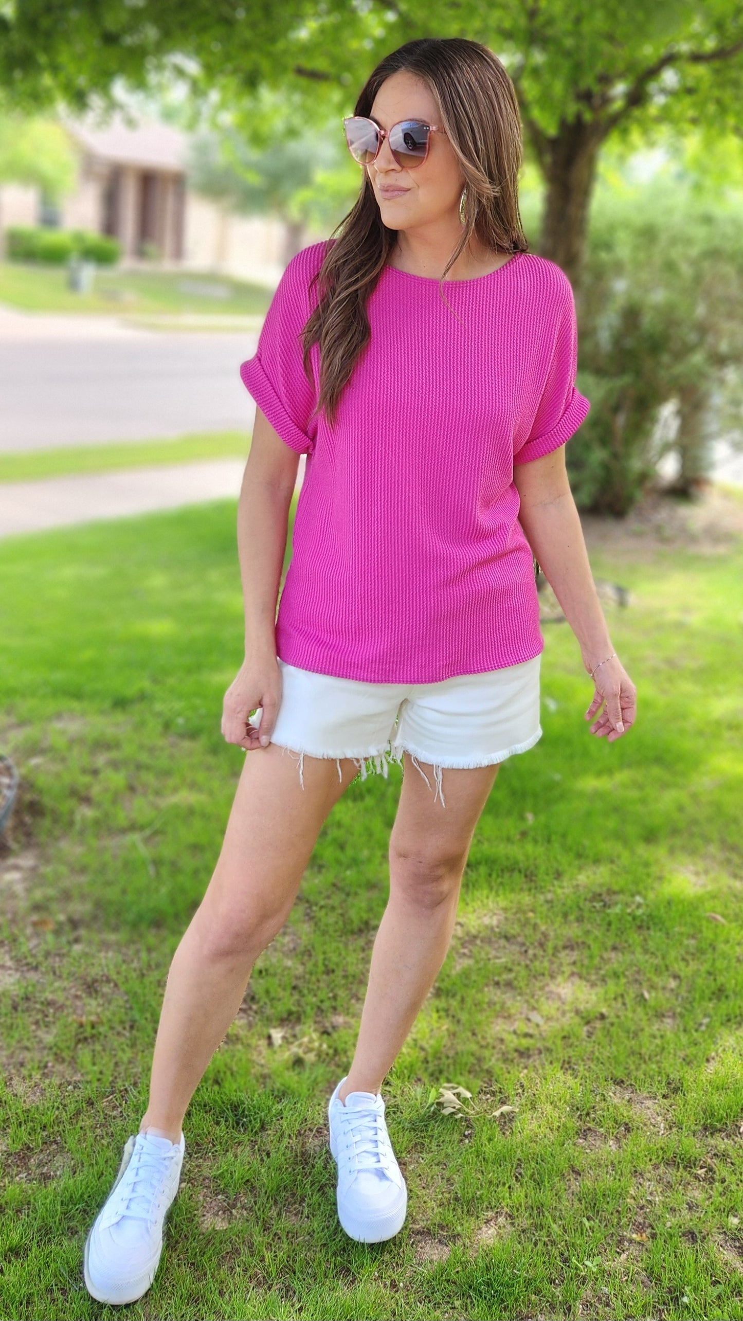 Rock Your Summer Style Top- Fuchsia