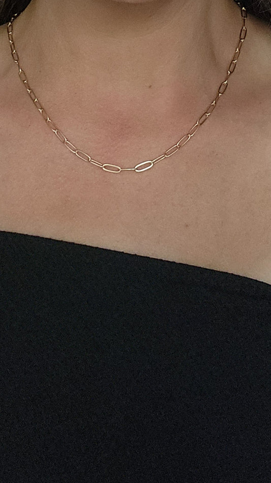 Dainty Chain Link Necklace- Gold