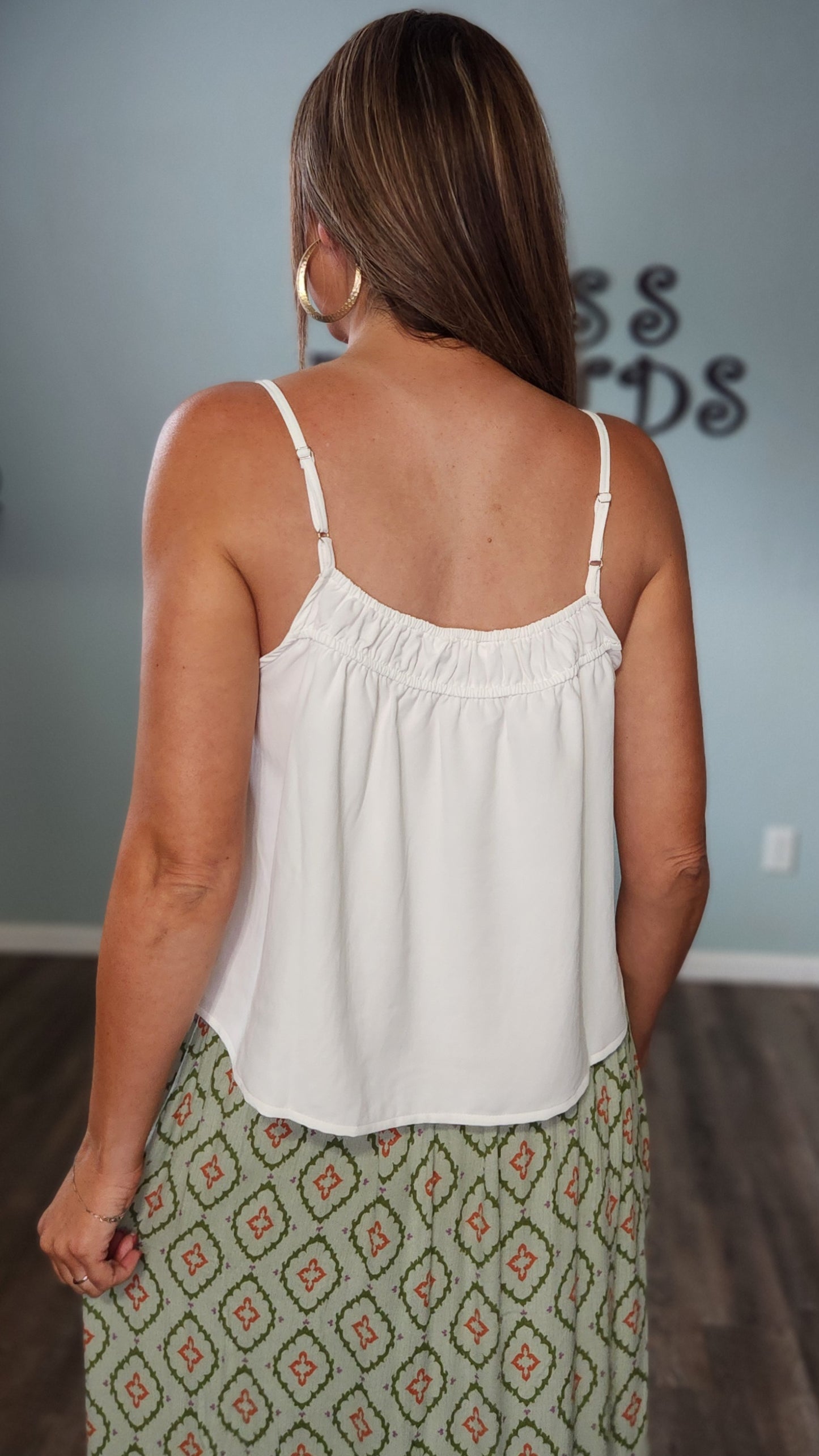 Feeling Breezy Tank-White