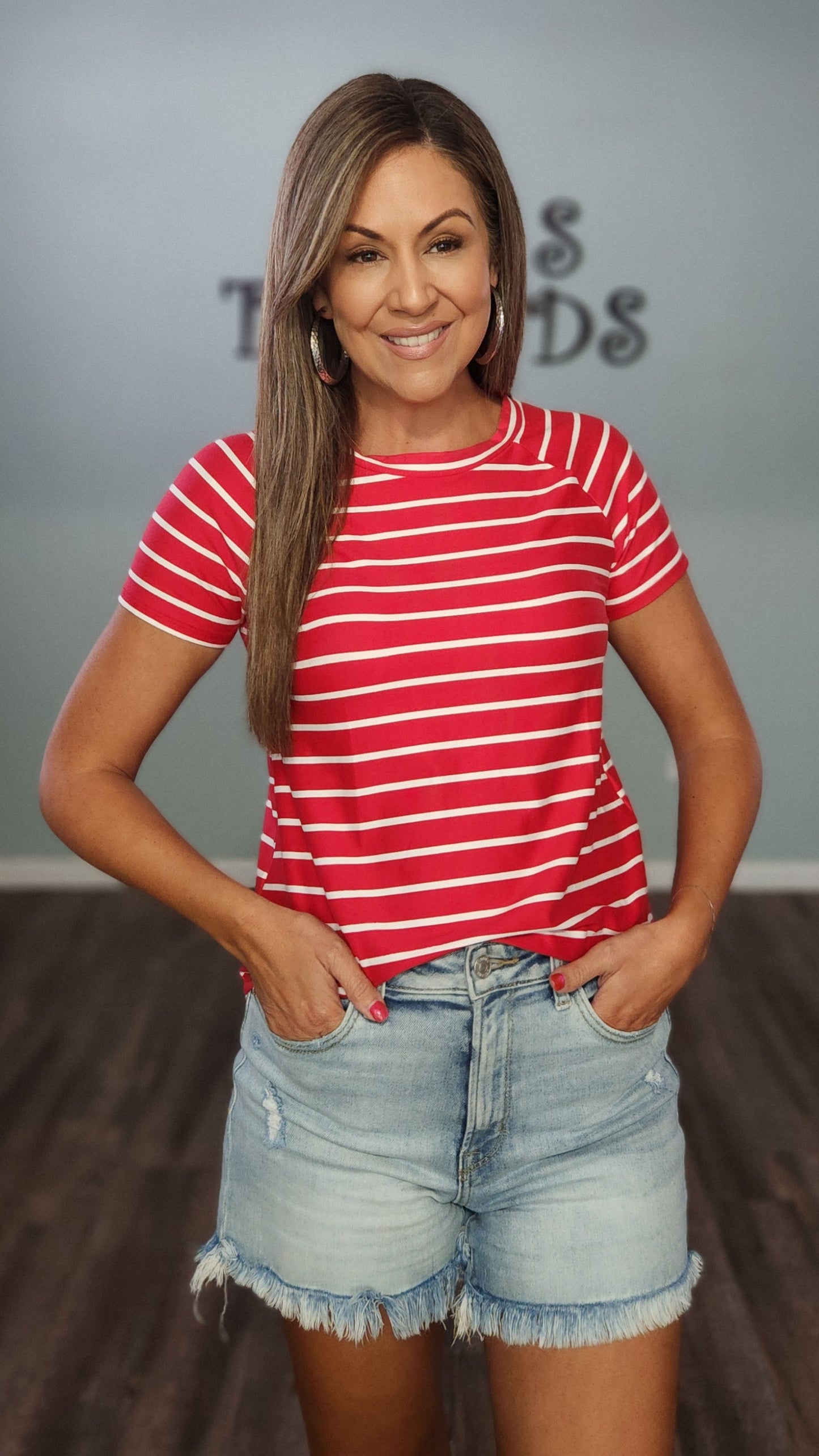 Striped Versatility Top-Red/White