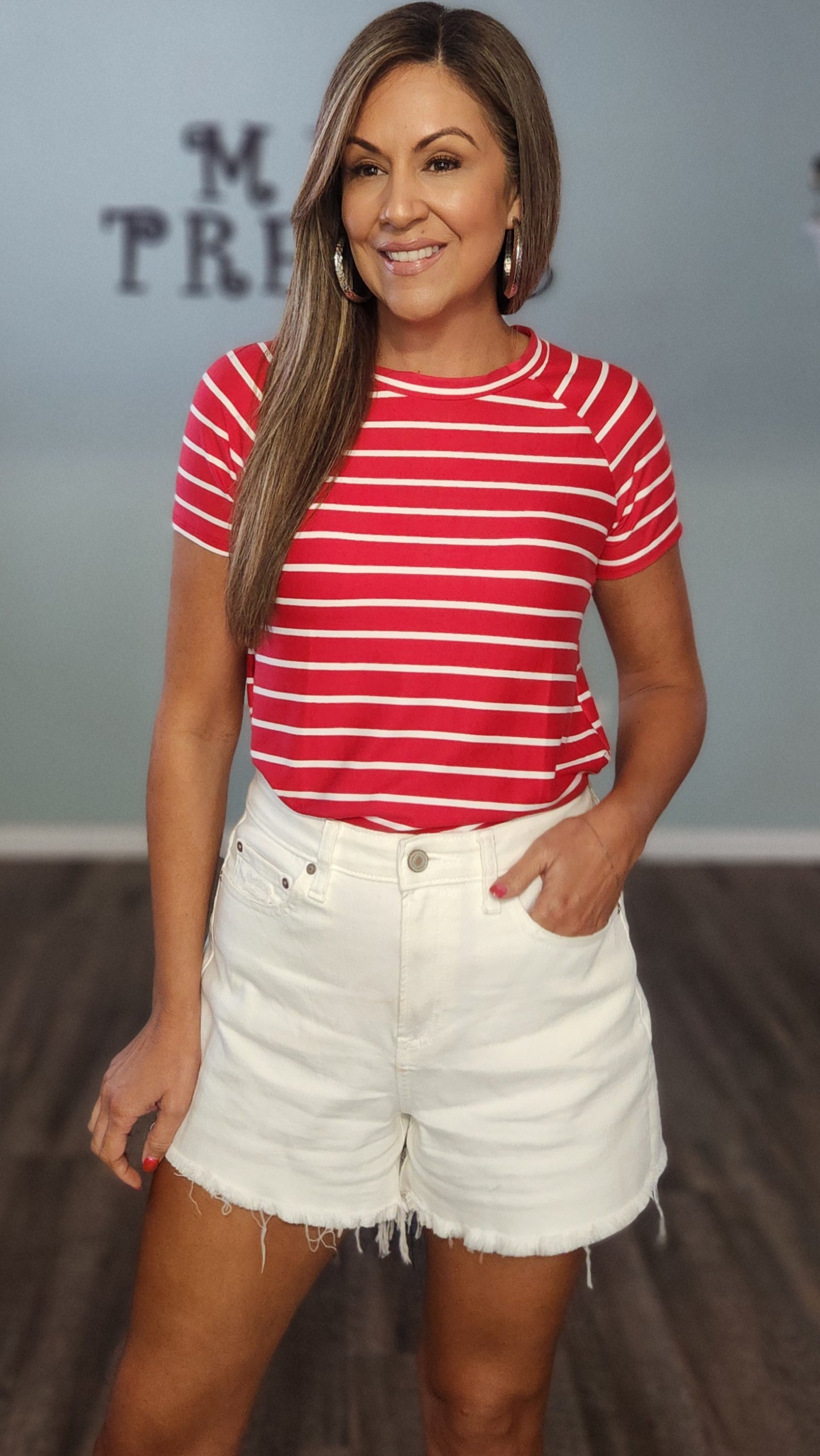 Striped Versatility Top-Red/White