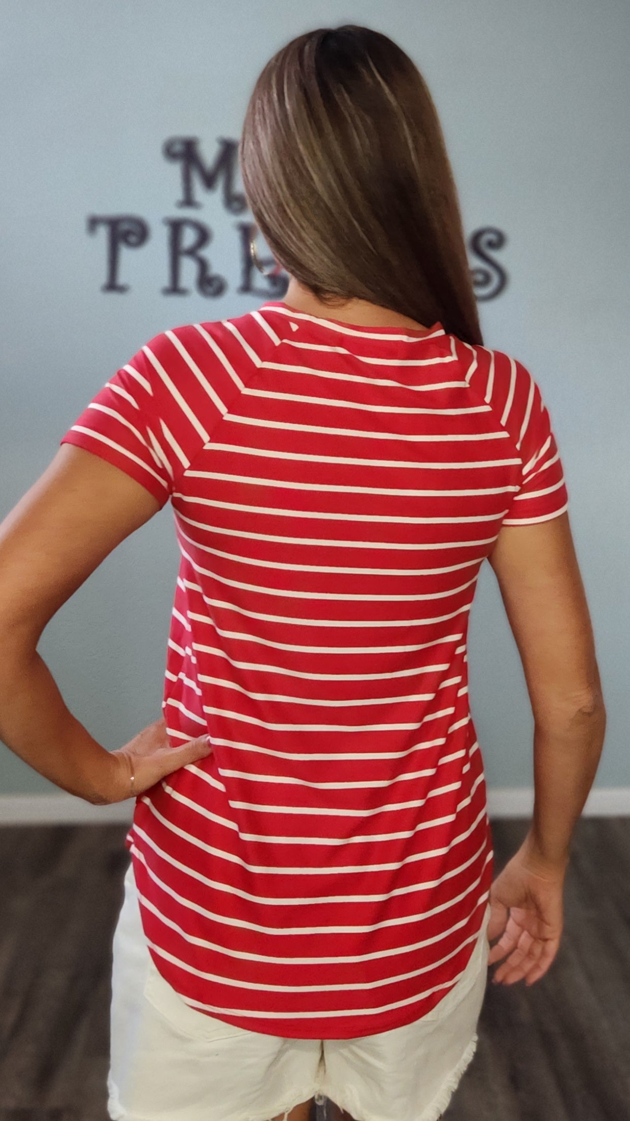 Striped Versatility Top-Red/White