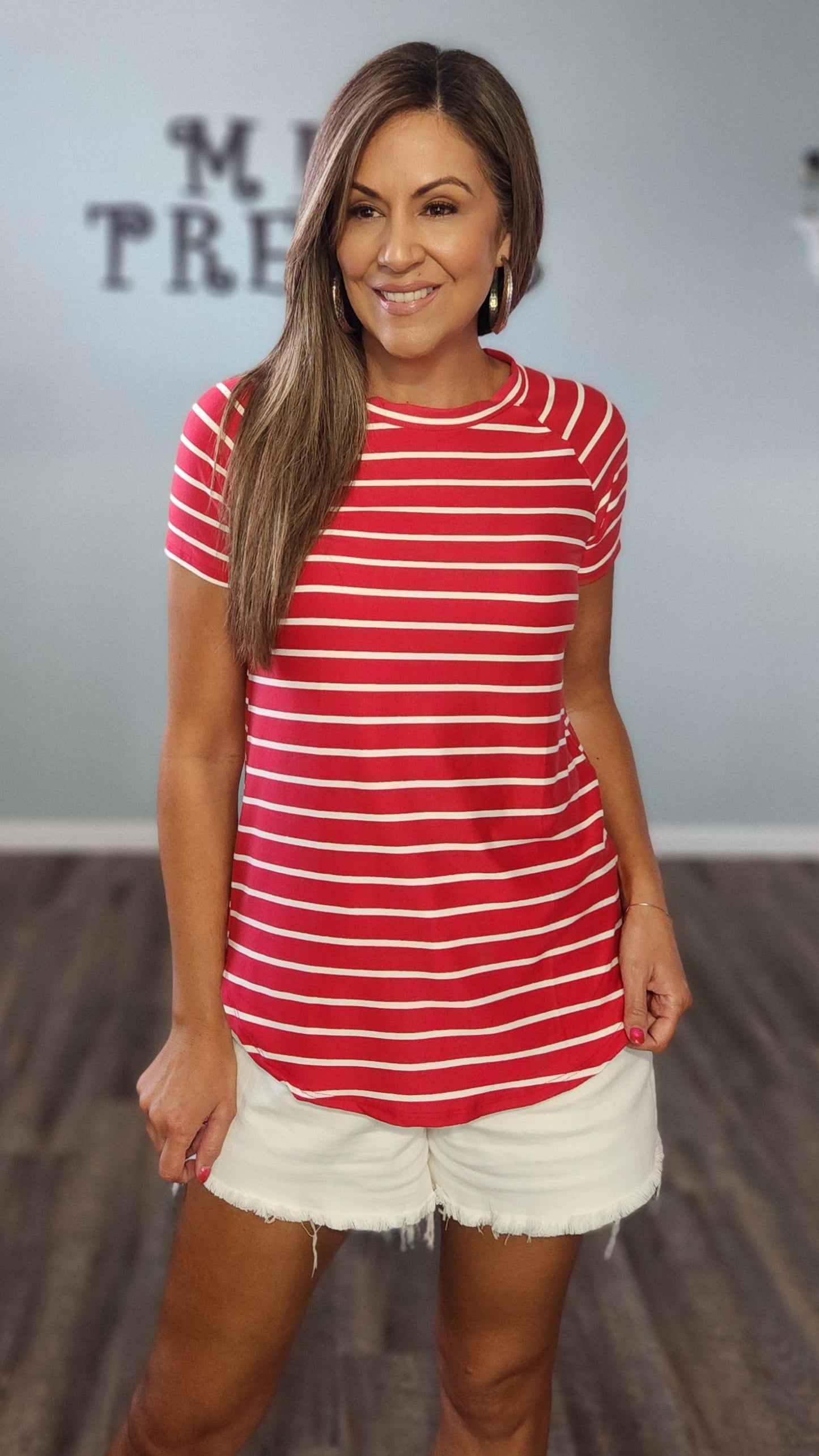 Striped Versatility Top-Red/White