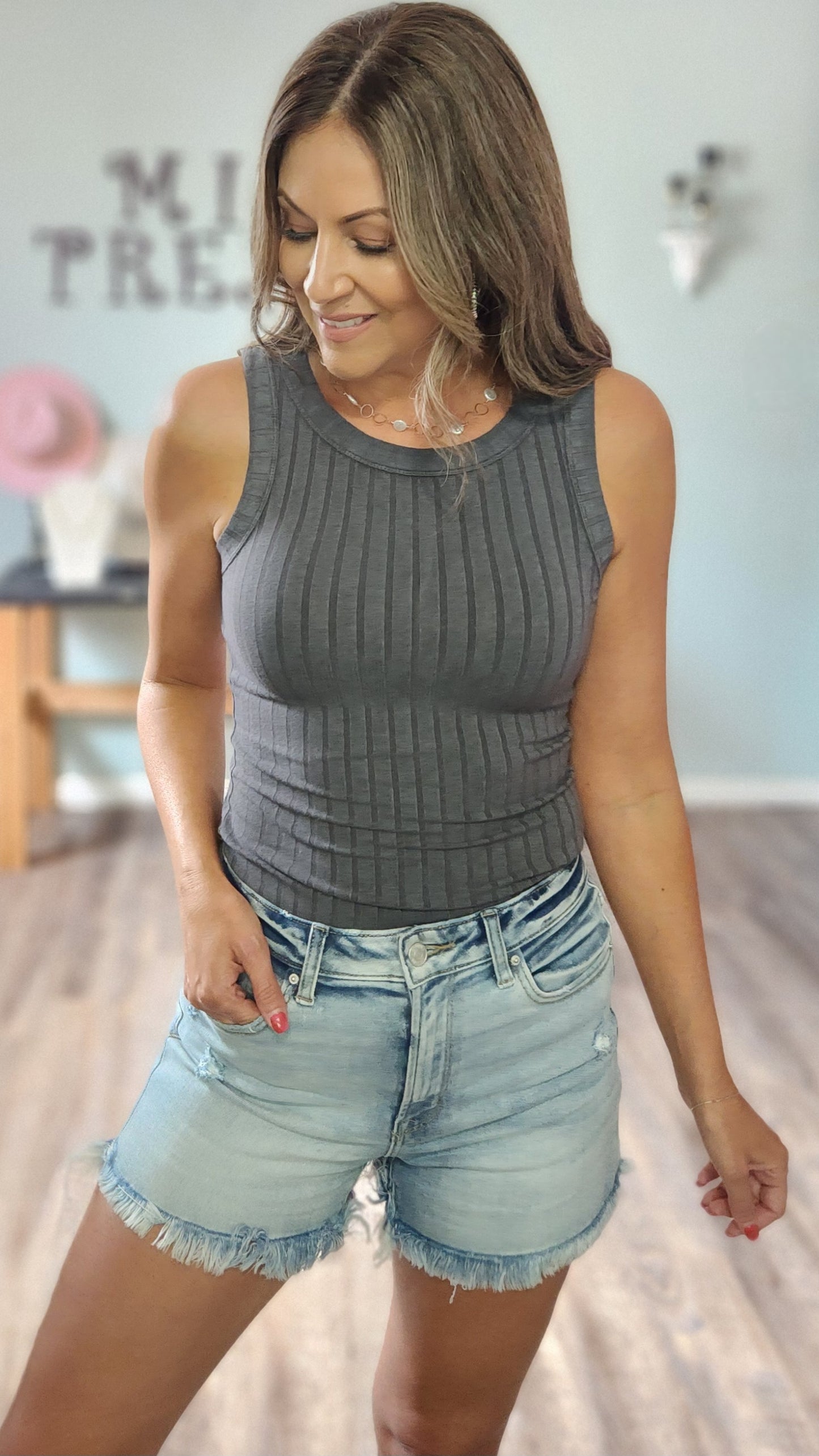 Your New Favorite Tank-Ash Grey