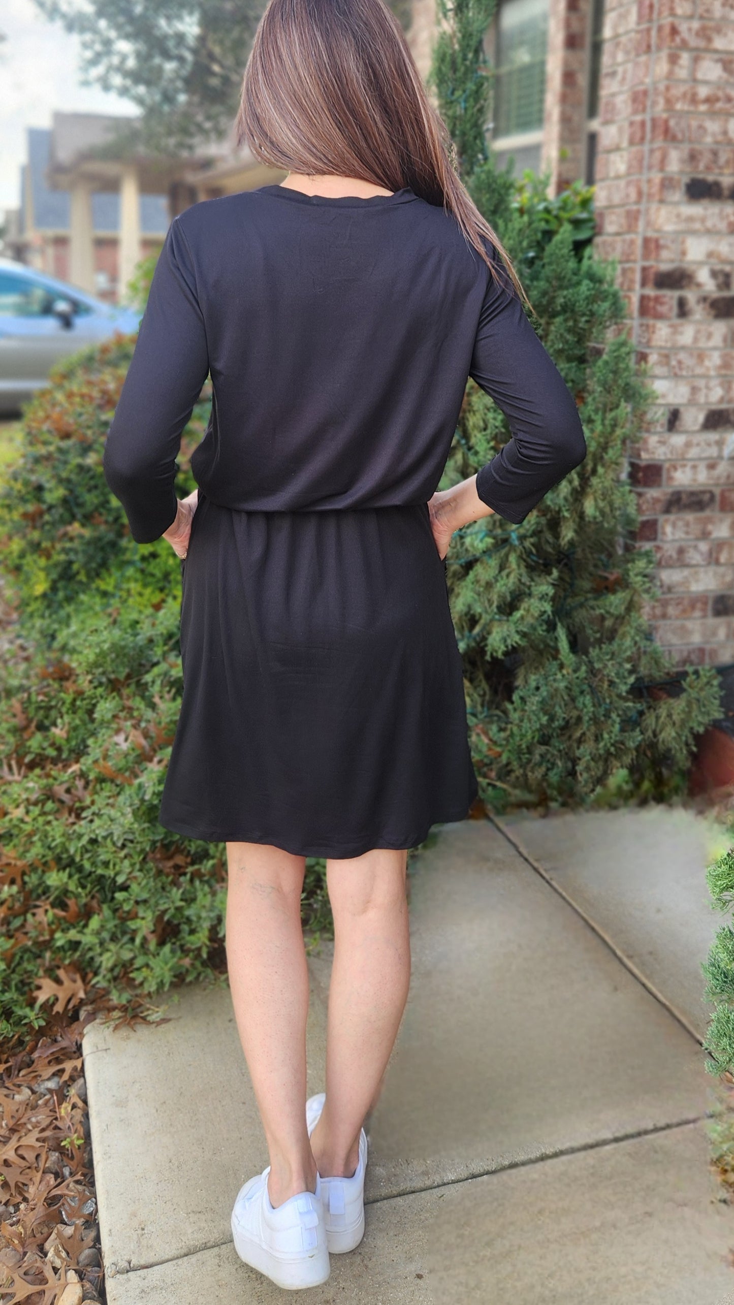 Lounging Or Errands Dress-Black