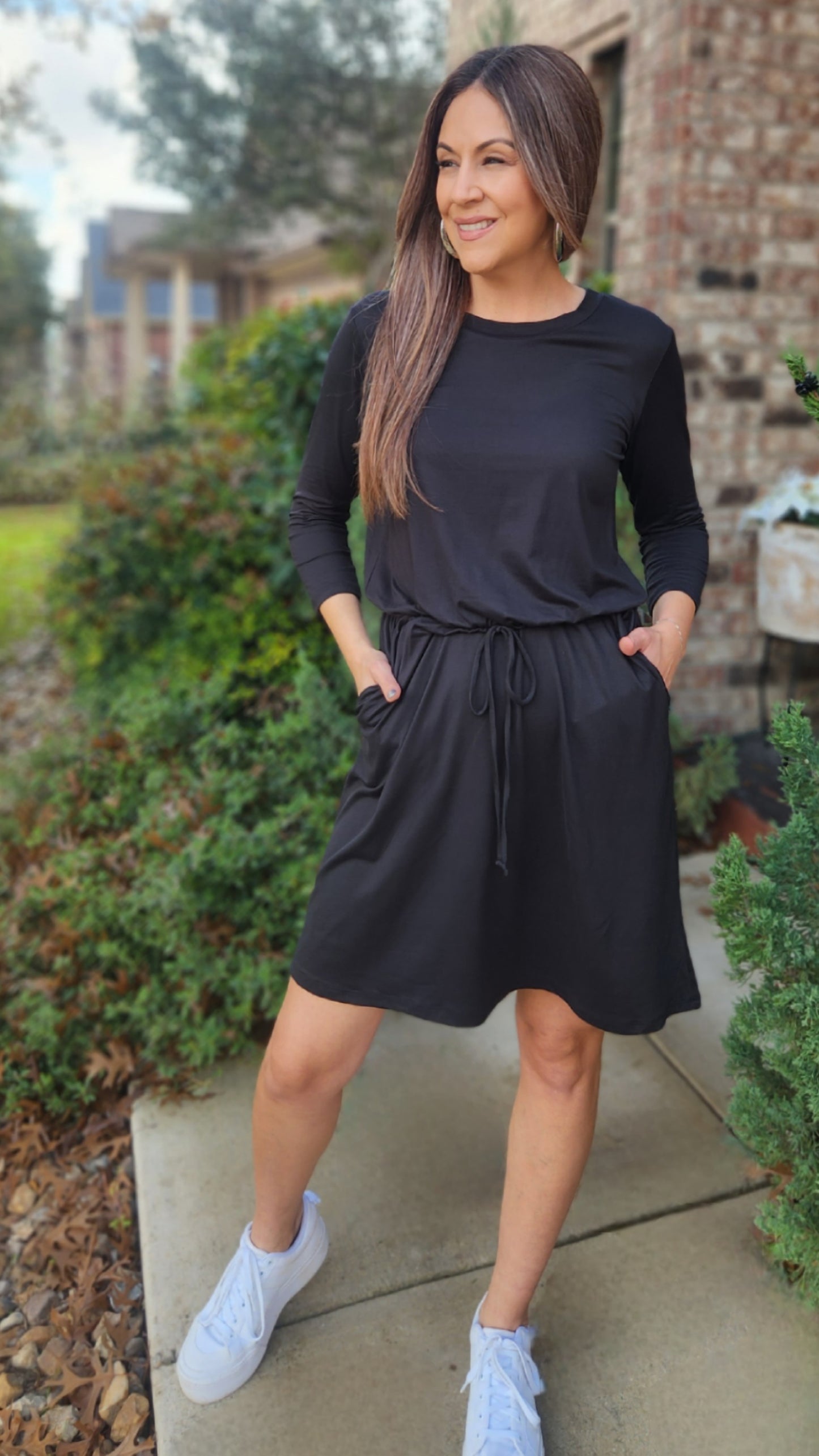 Lounging Or Errands Dress-Black