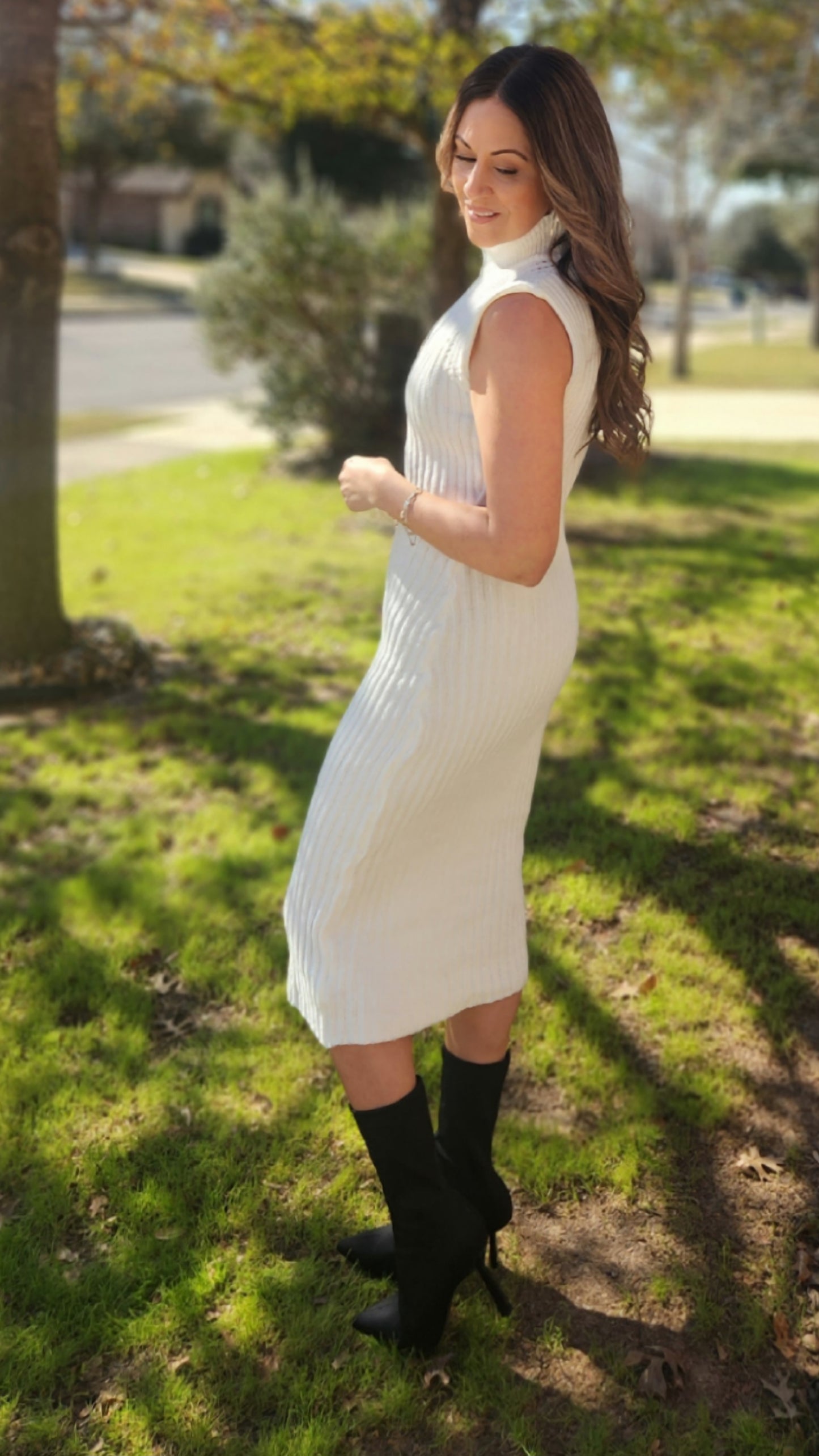 Next Level Sweater Dress-Ivory