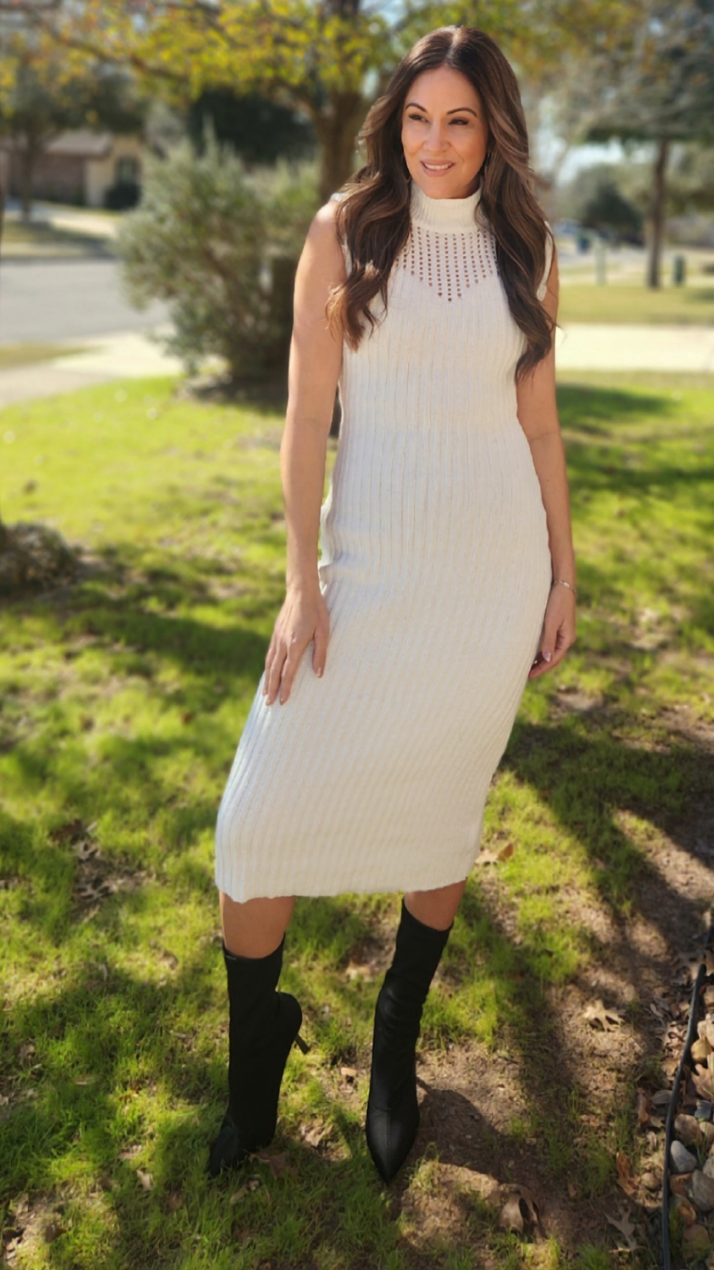 Next Level Sweater Dress-Ivory