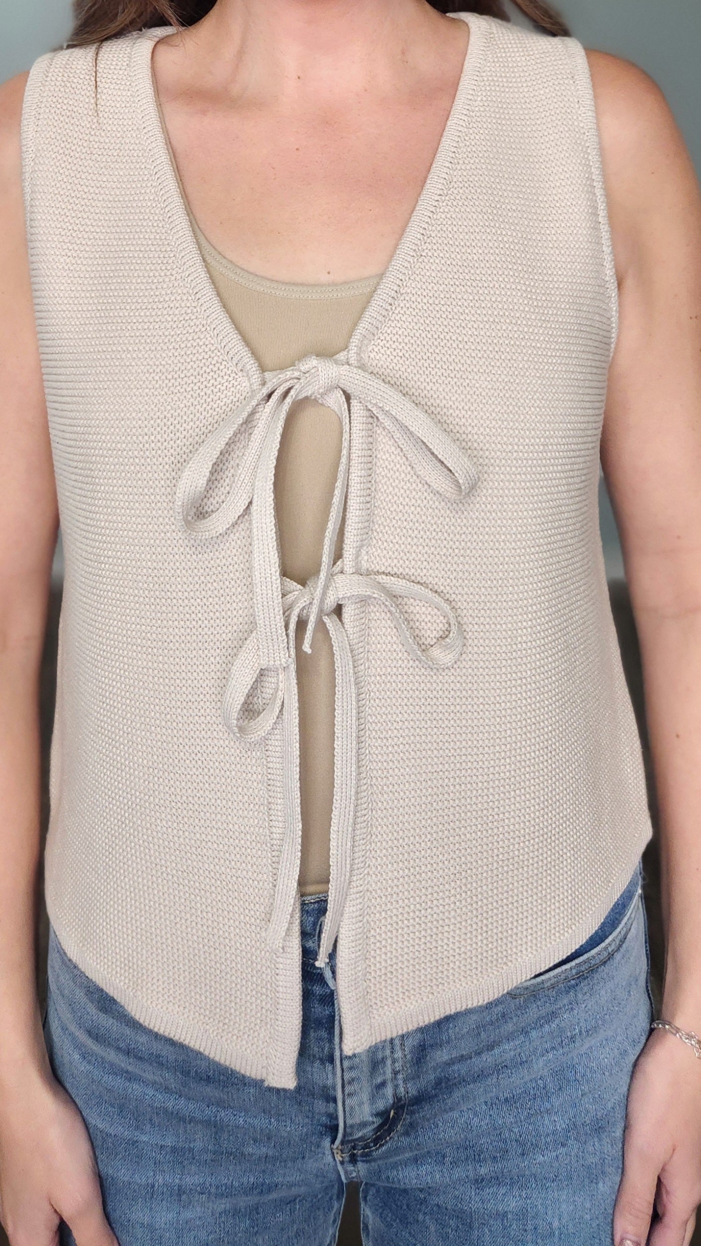 Enhance Your Wardrobe Sweater Vest-Beige