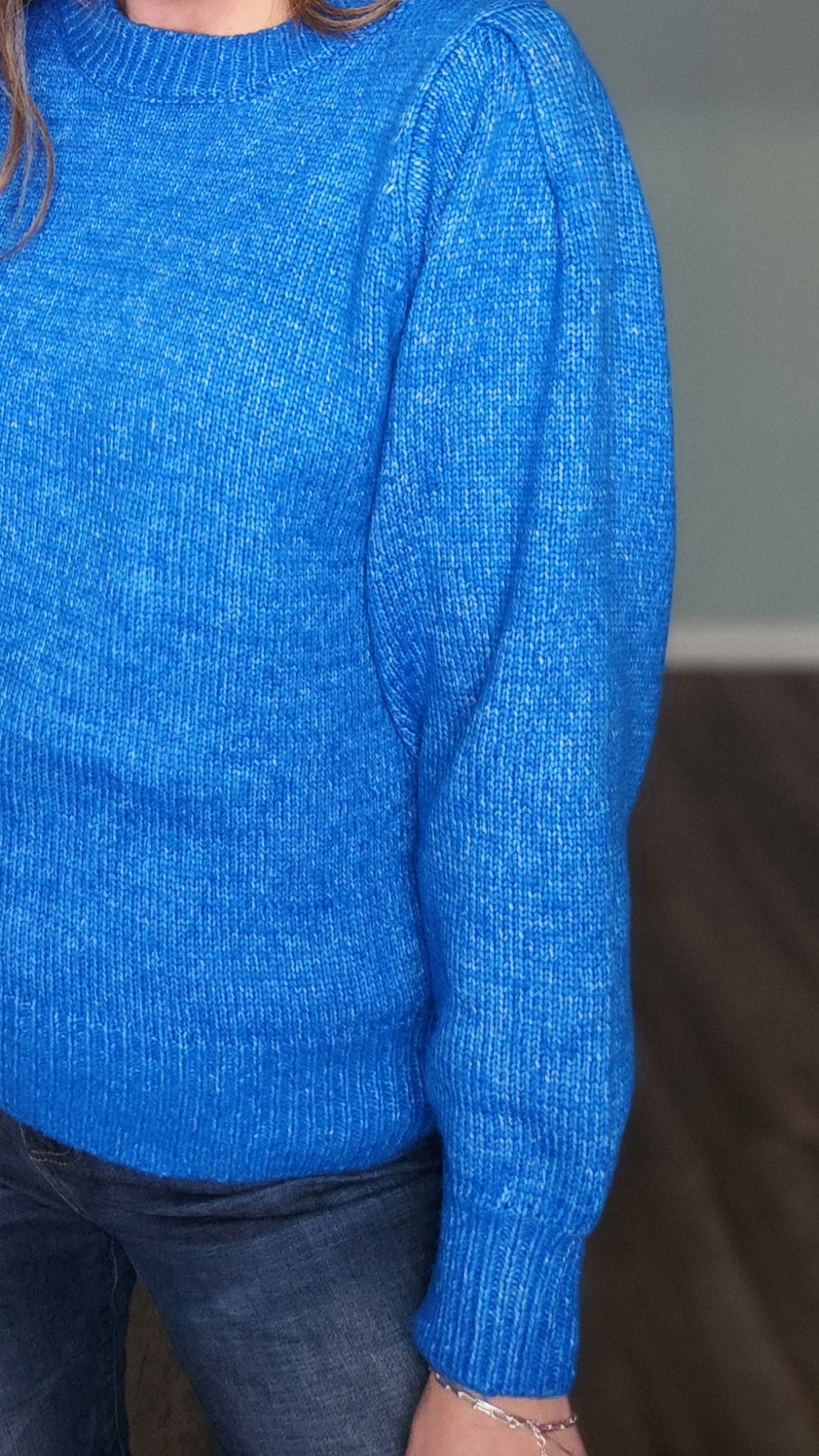 Stay On Trend Sweater-Blue