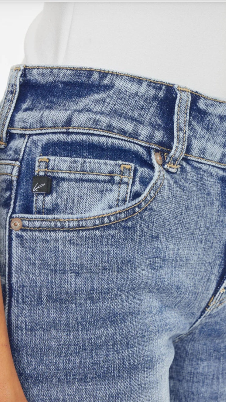 KanCan Mid Rise Bootcut Jeans-Medium Wash