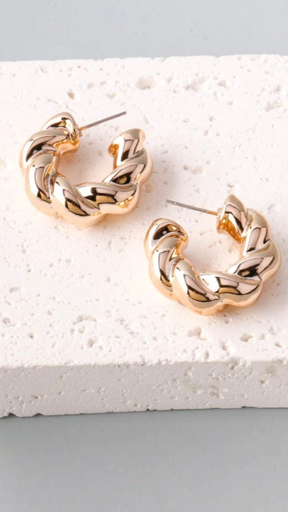 Tie Your Style together Earrings- Silver & Gold