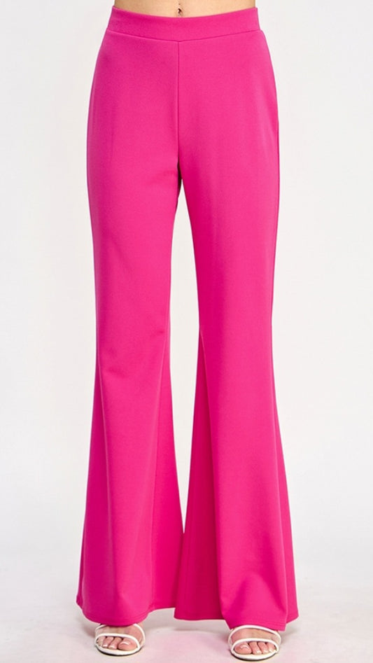 Rock Your Outfit Flare Pants-Fuchsia