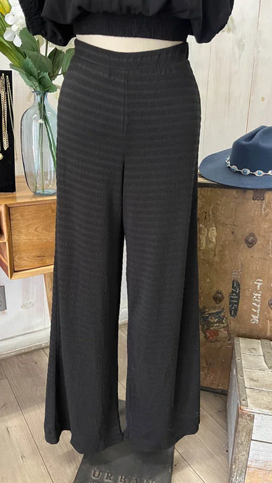 The Effortless Rib Pants-Black