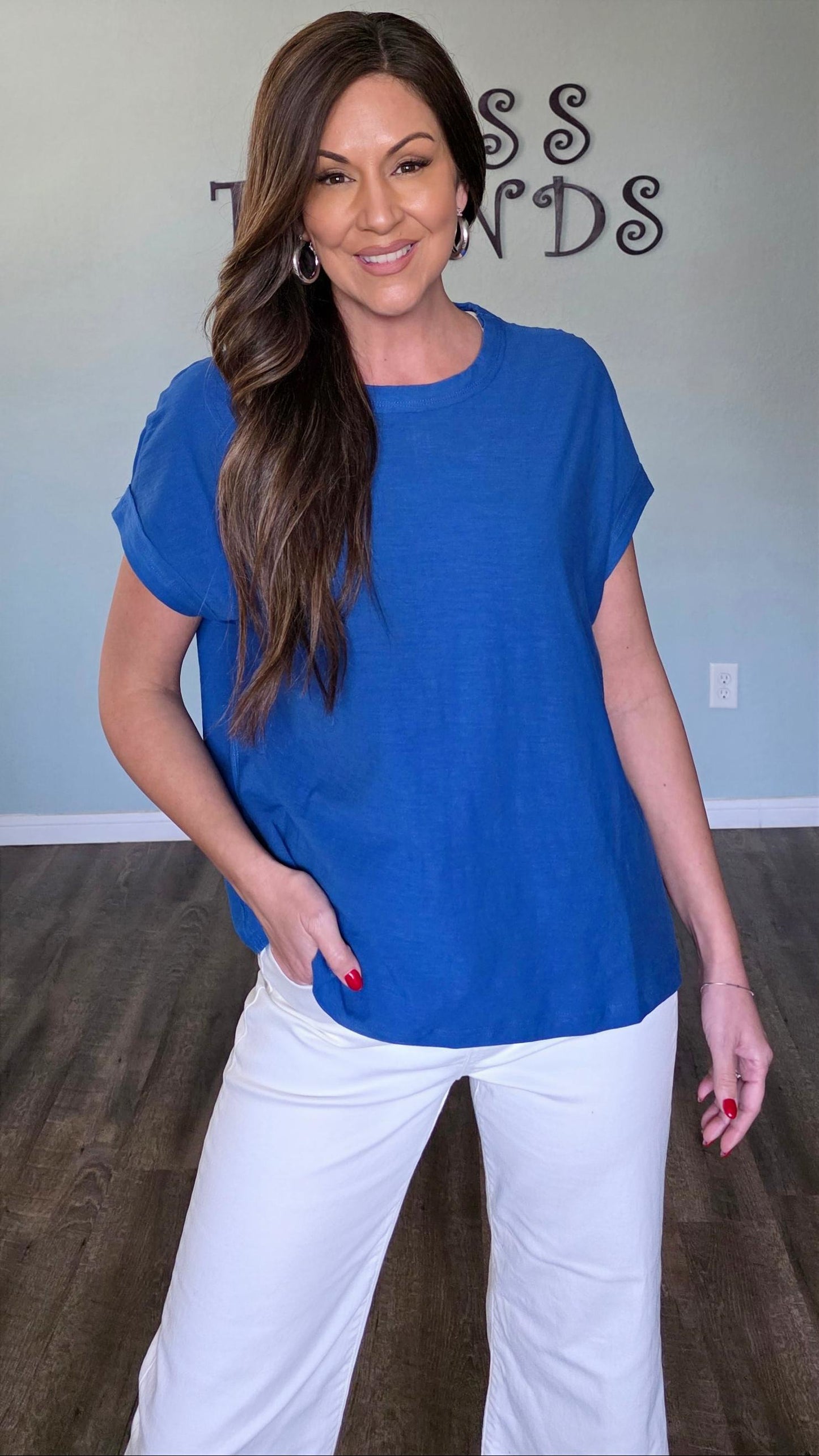 Closet Staple Tee-Blue