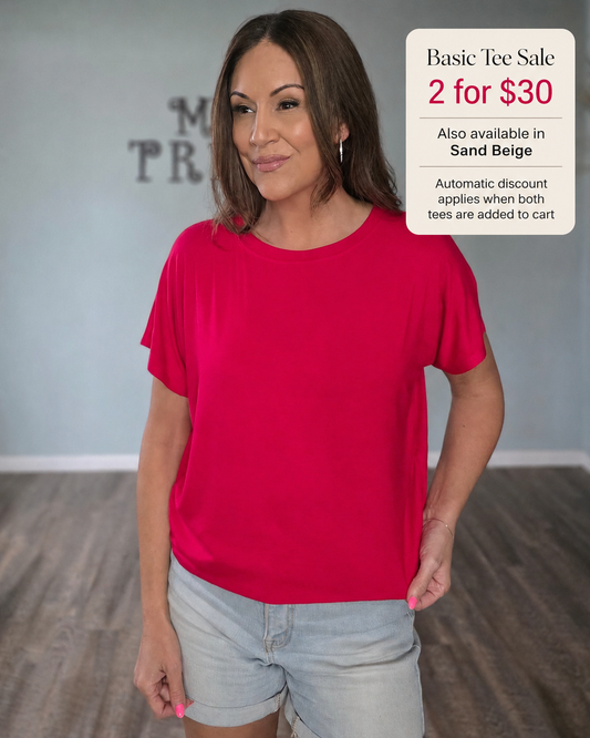 Everyday Ease Tee-Red