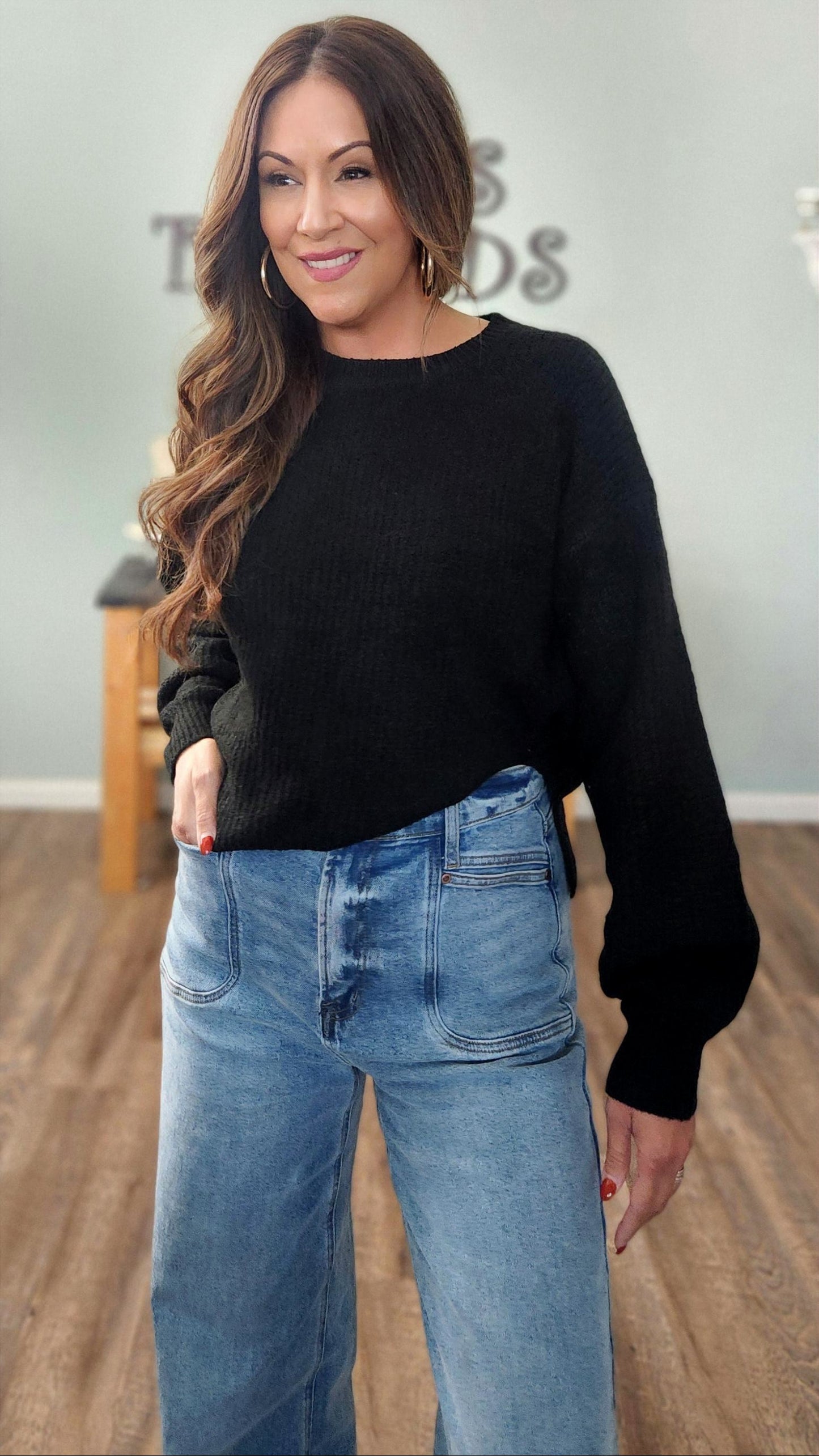 The Daily Favorite Sweater- Black