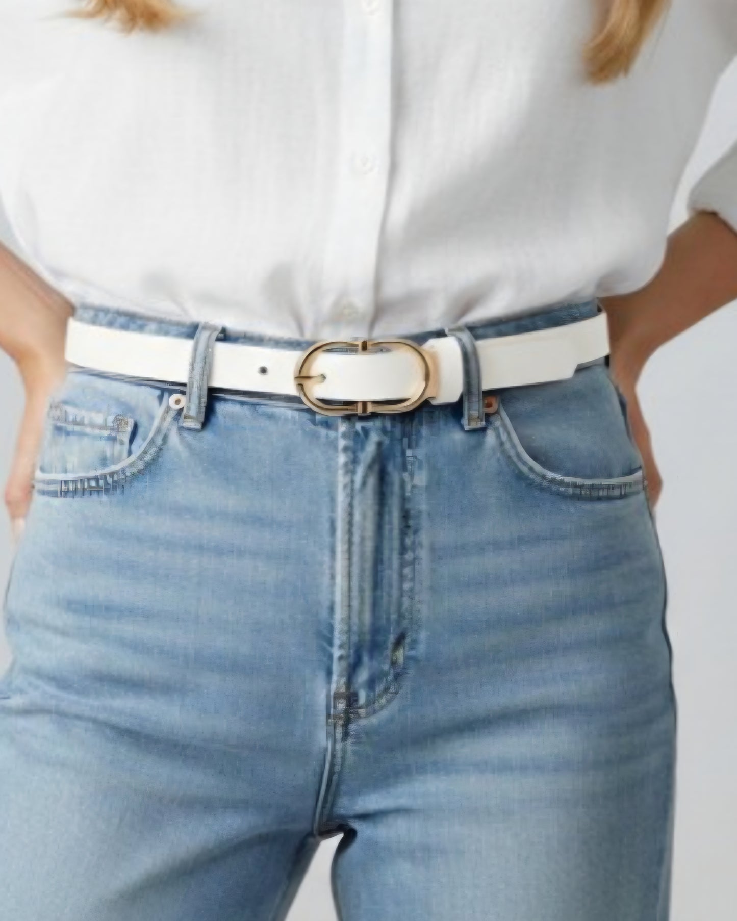 Double Ring Belt-Ivory