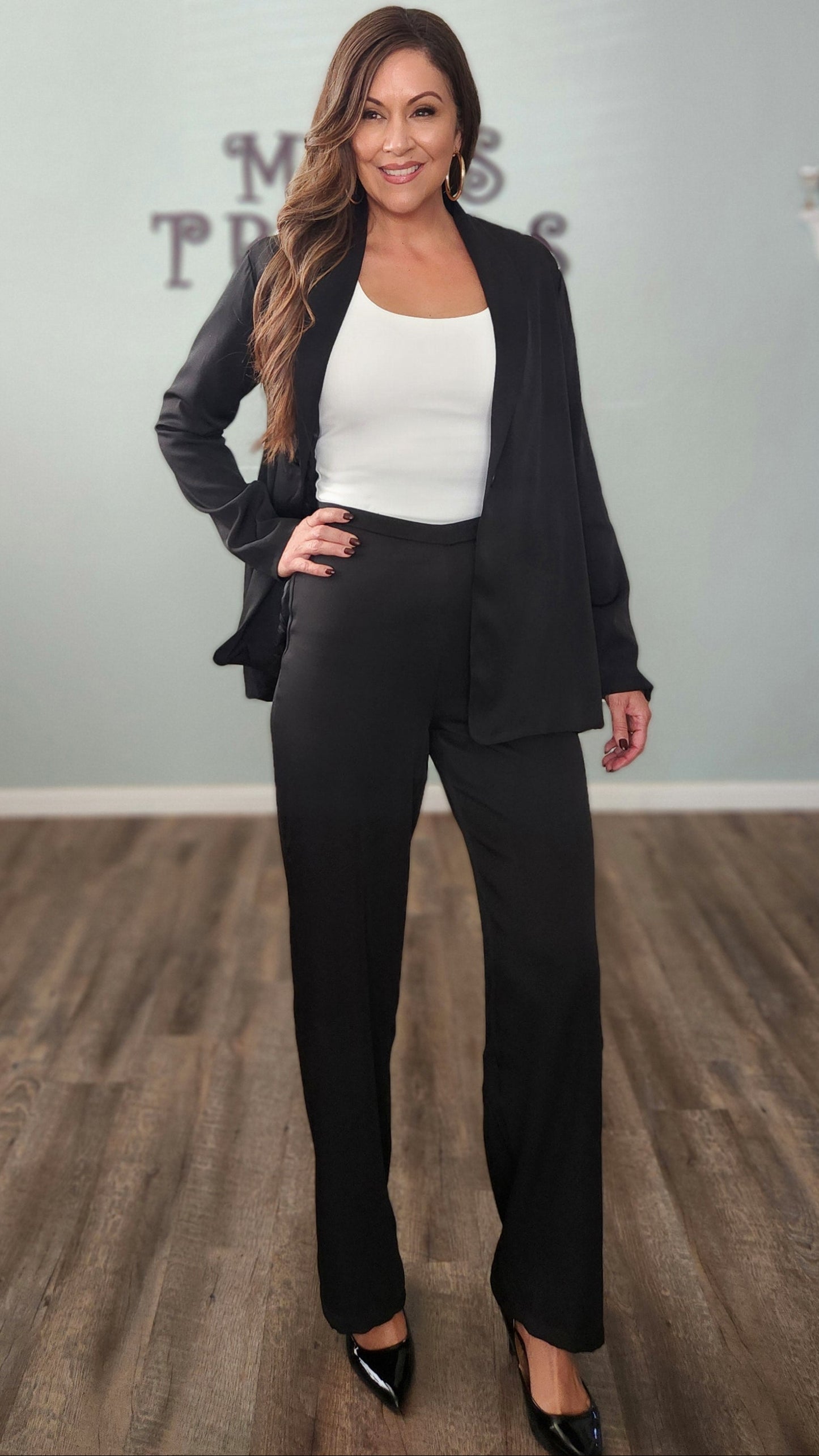 The Sleek & Chic Suit Set-Black