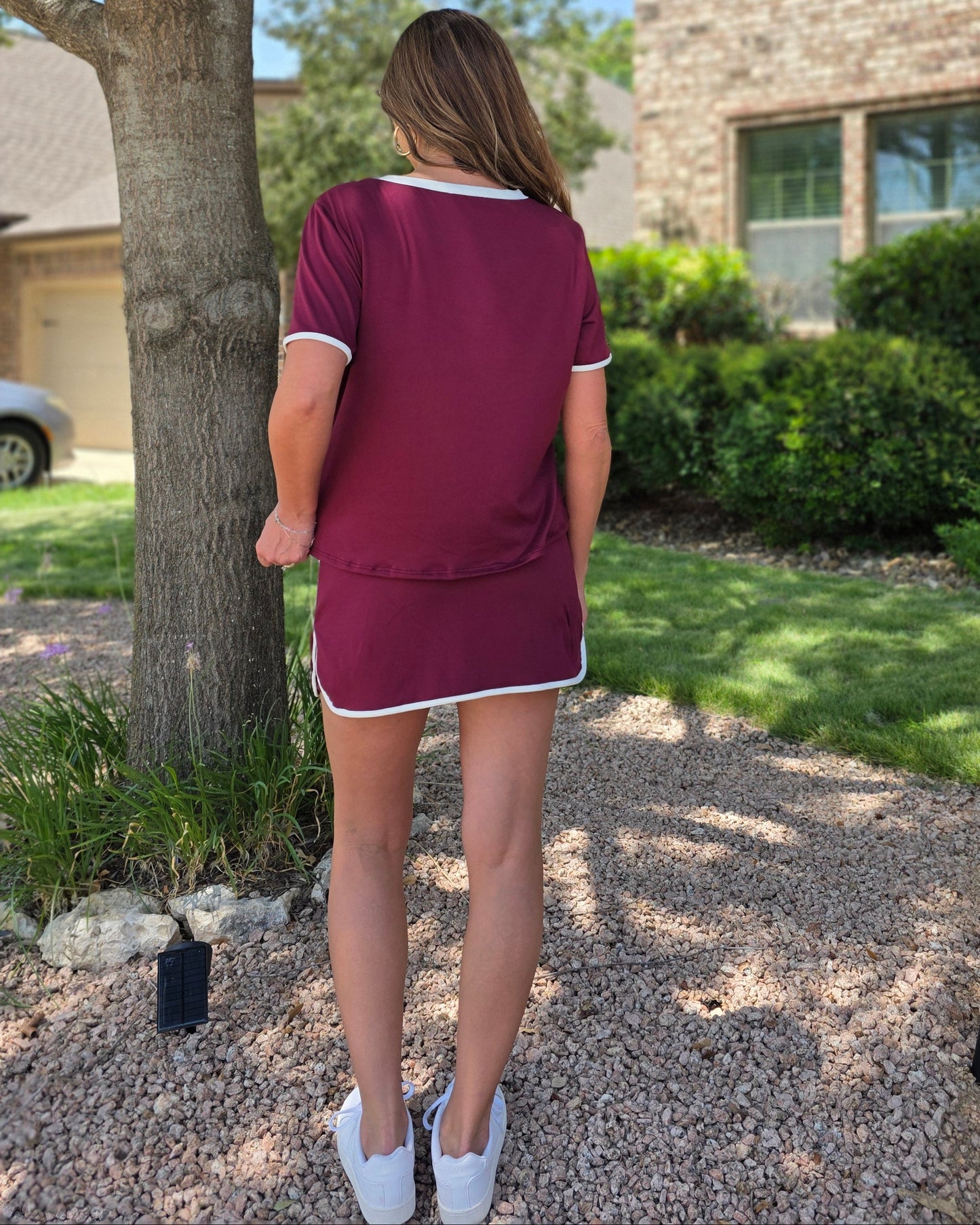Game Day Ready Skort Set- Maroon