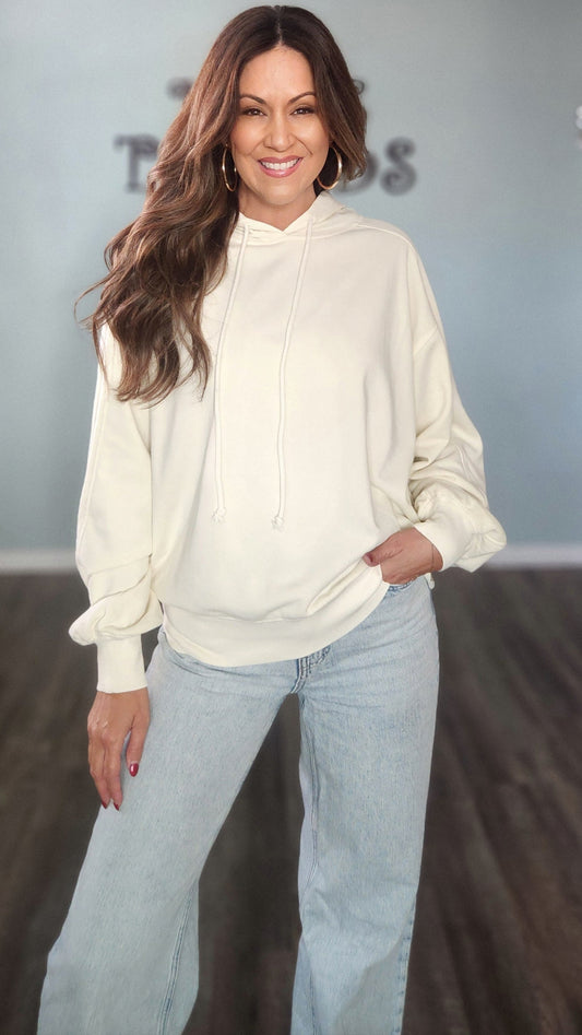 Pure Comfort Hoodie-Ivory