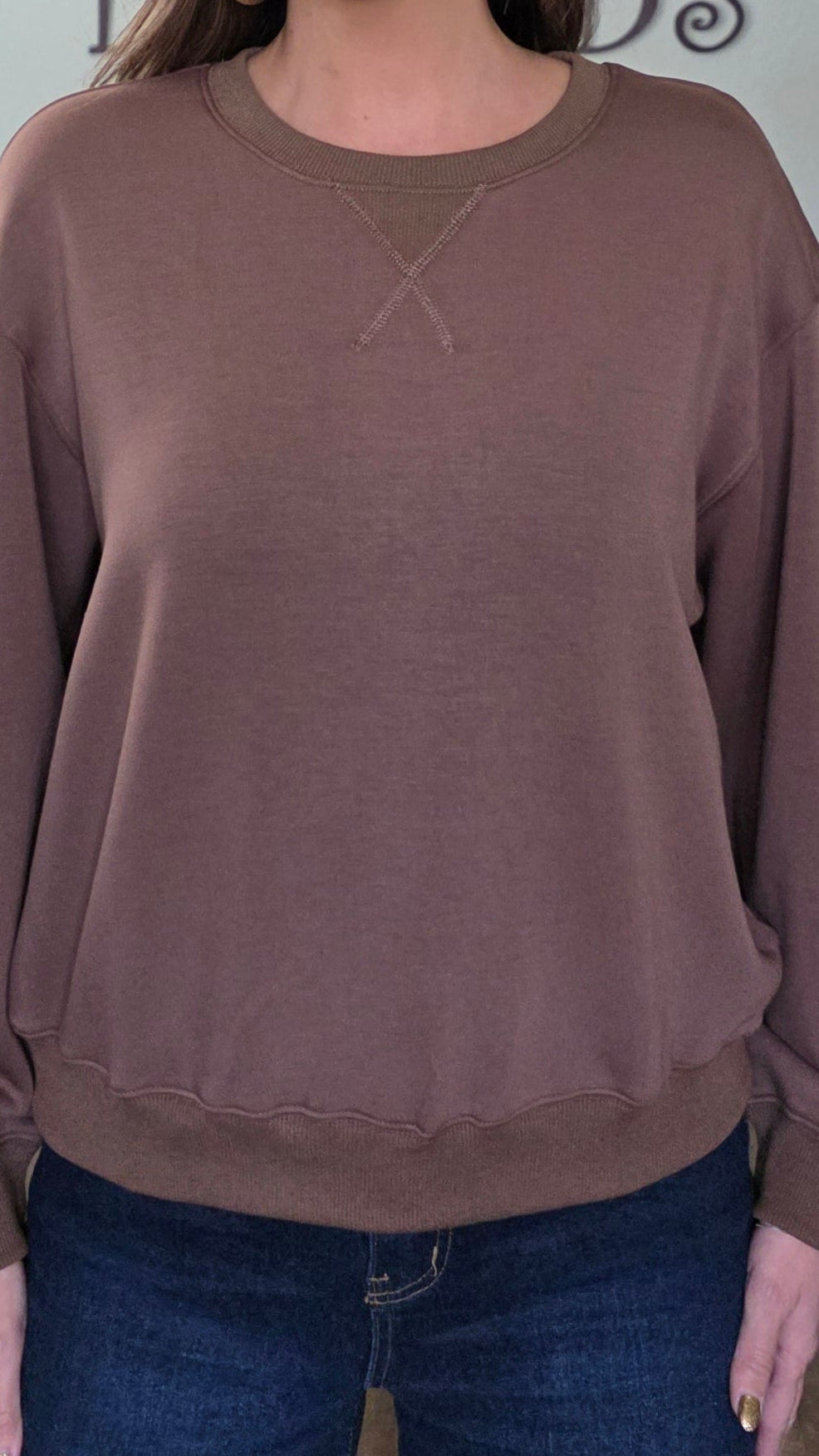 Weekend Ready Pullover- Mocha