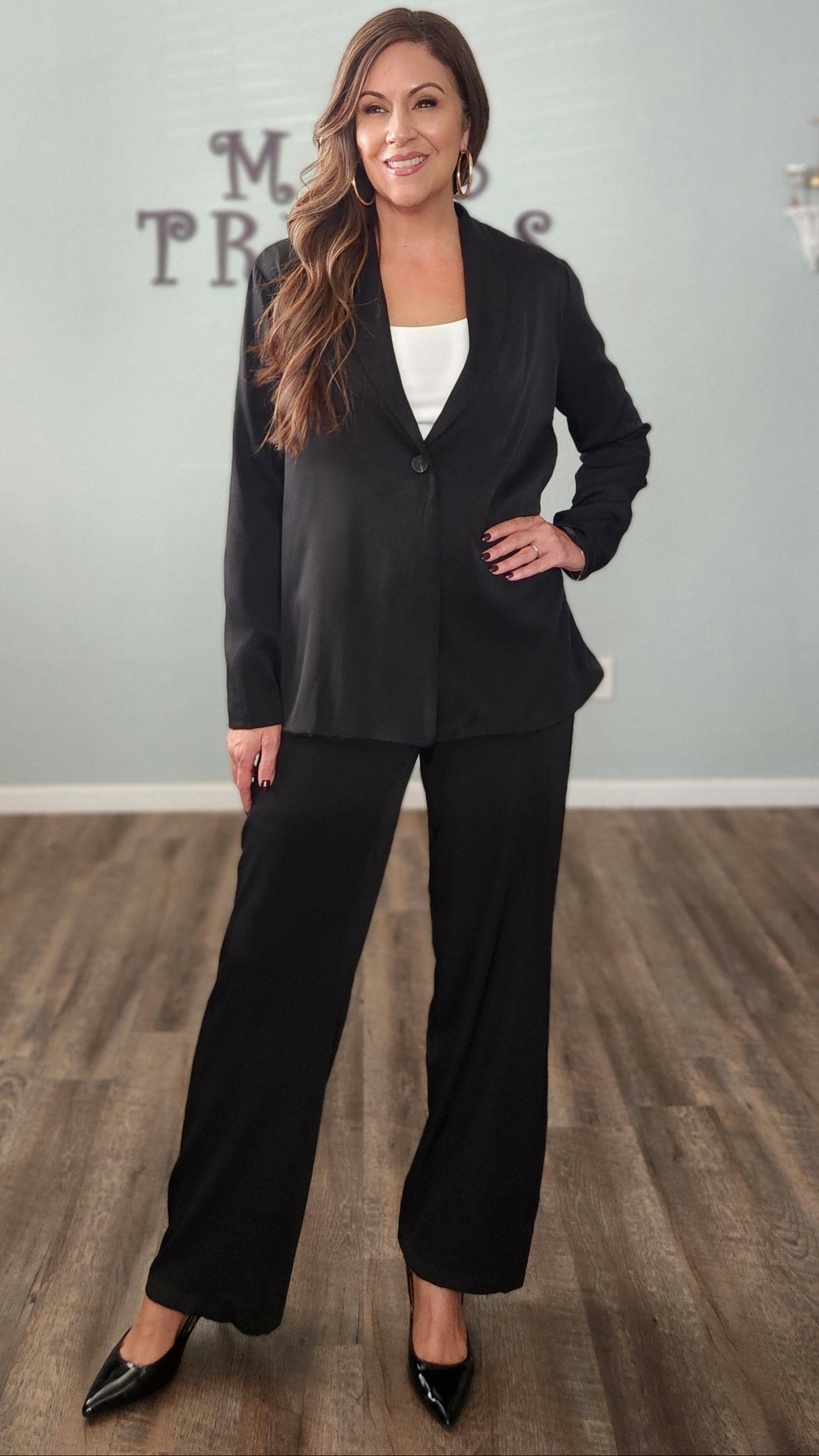 The Sleek & Chic Suit Set-Black