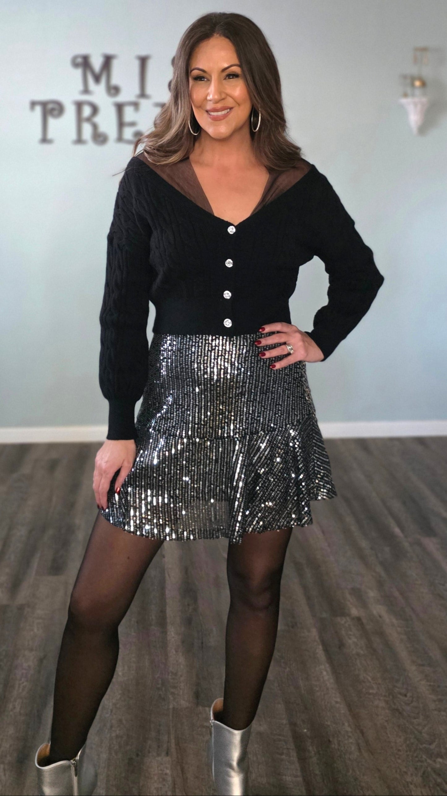 Midnight Lights Sequin Skirt