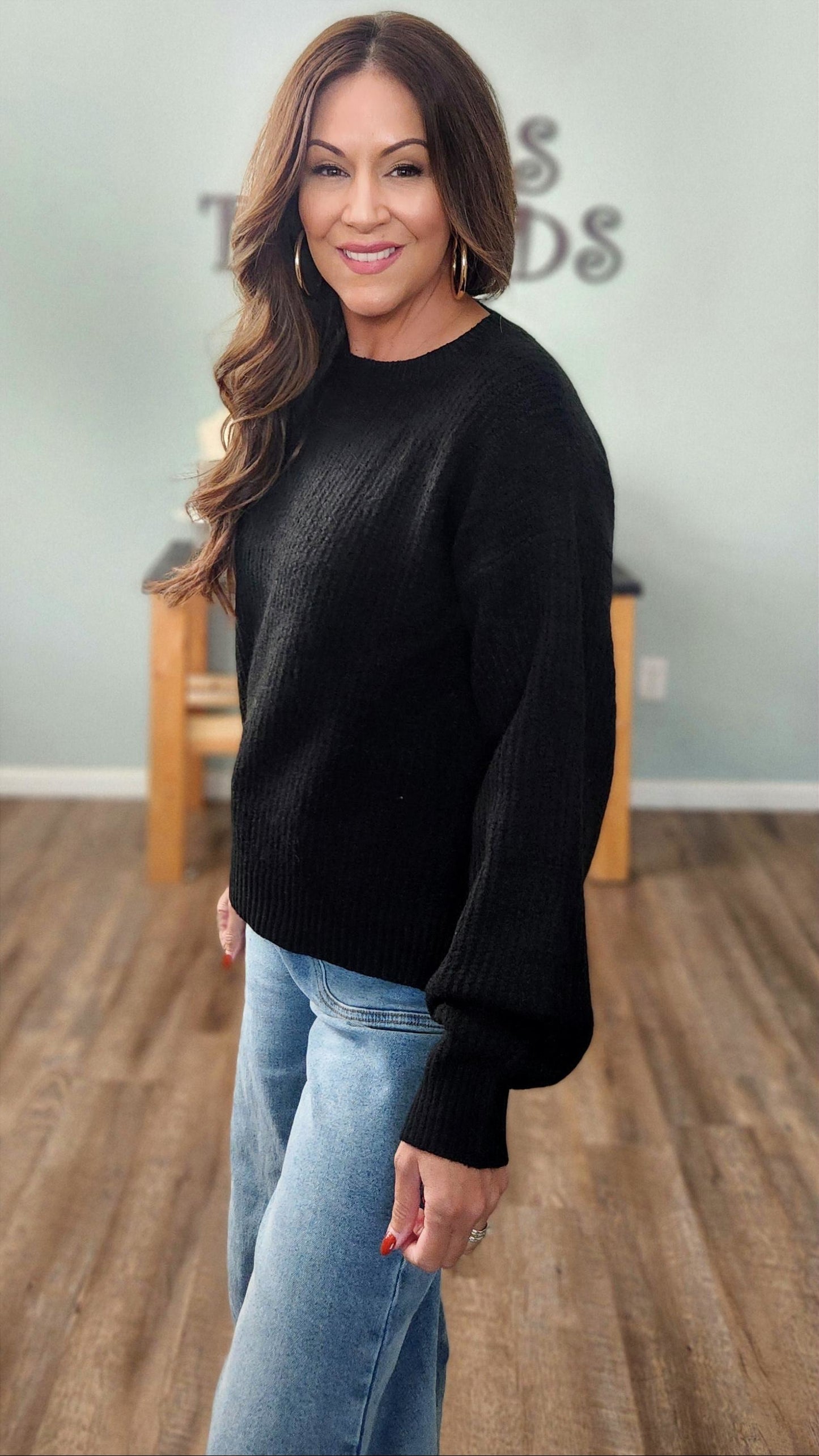 The Daily Favorite Sweater- Black